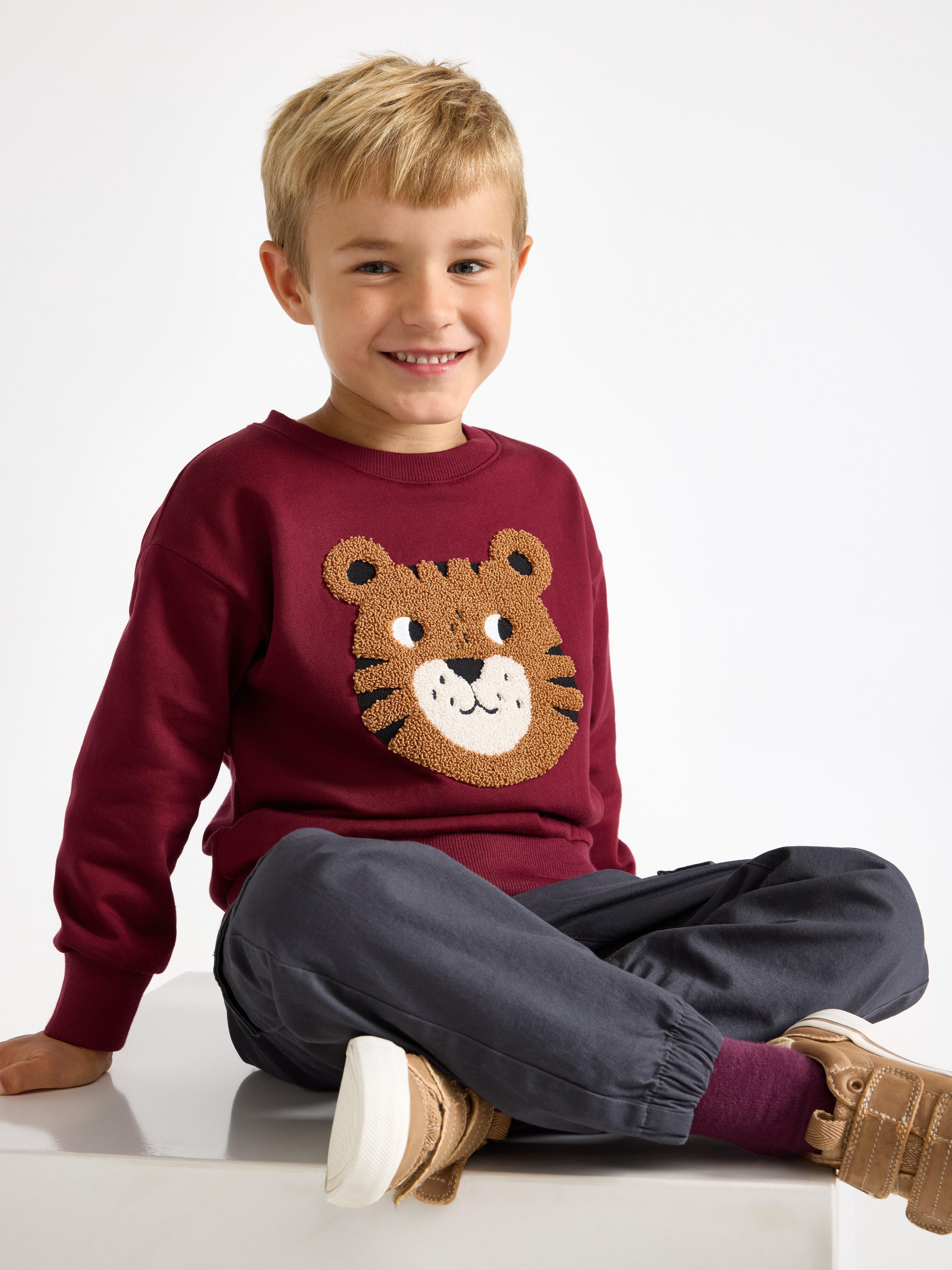 Sweatshirt - Barn - Röd