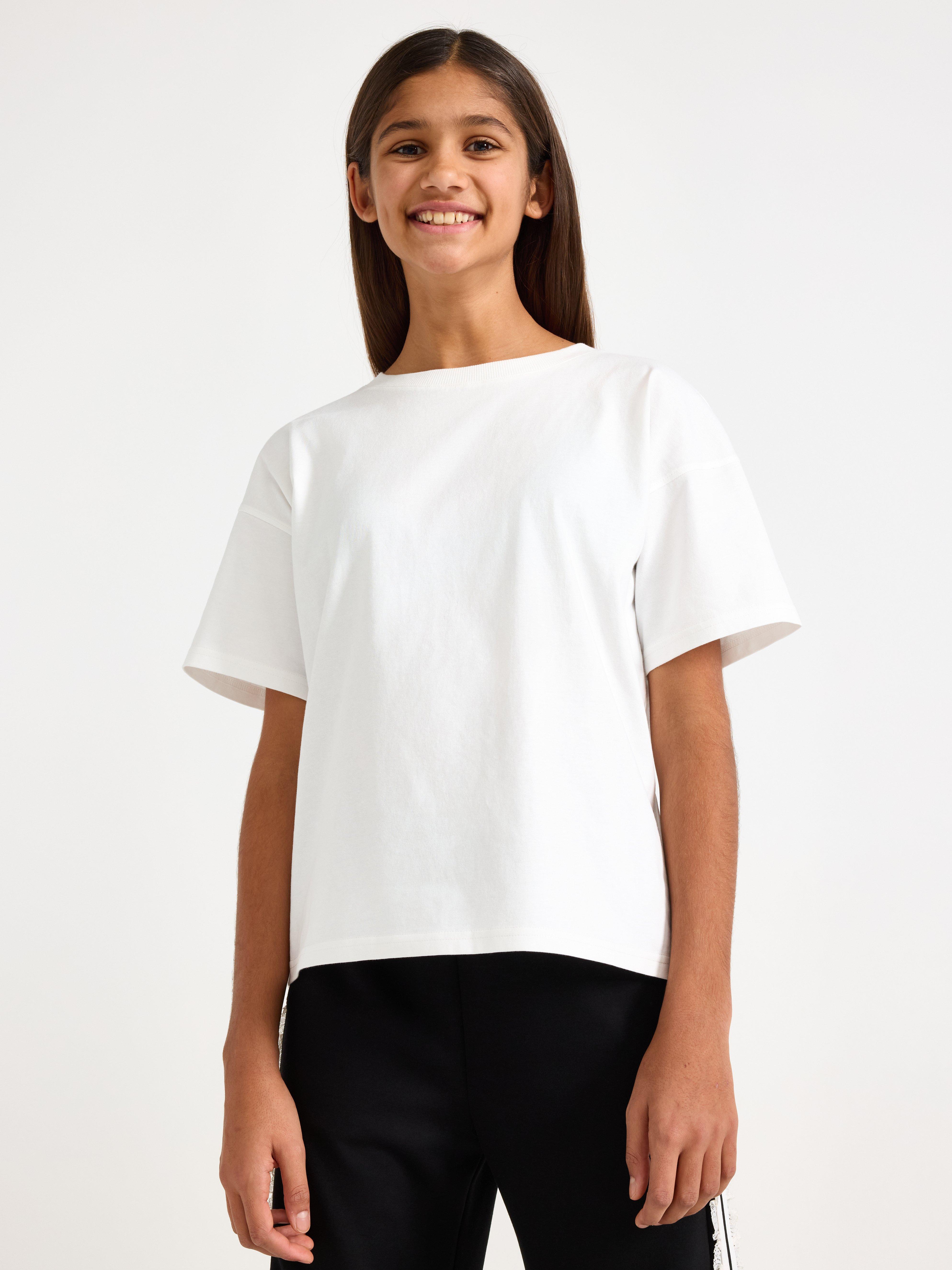 T-shirt - Barn - Hvit