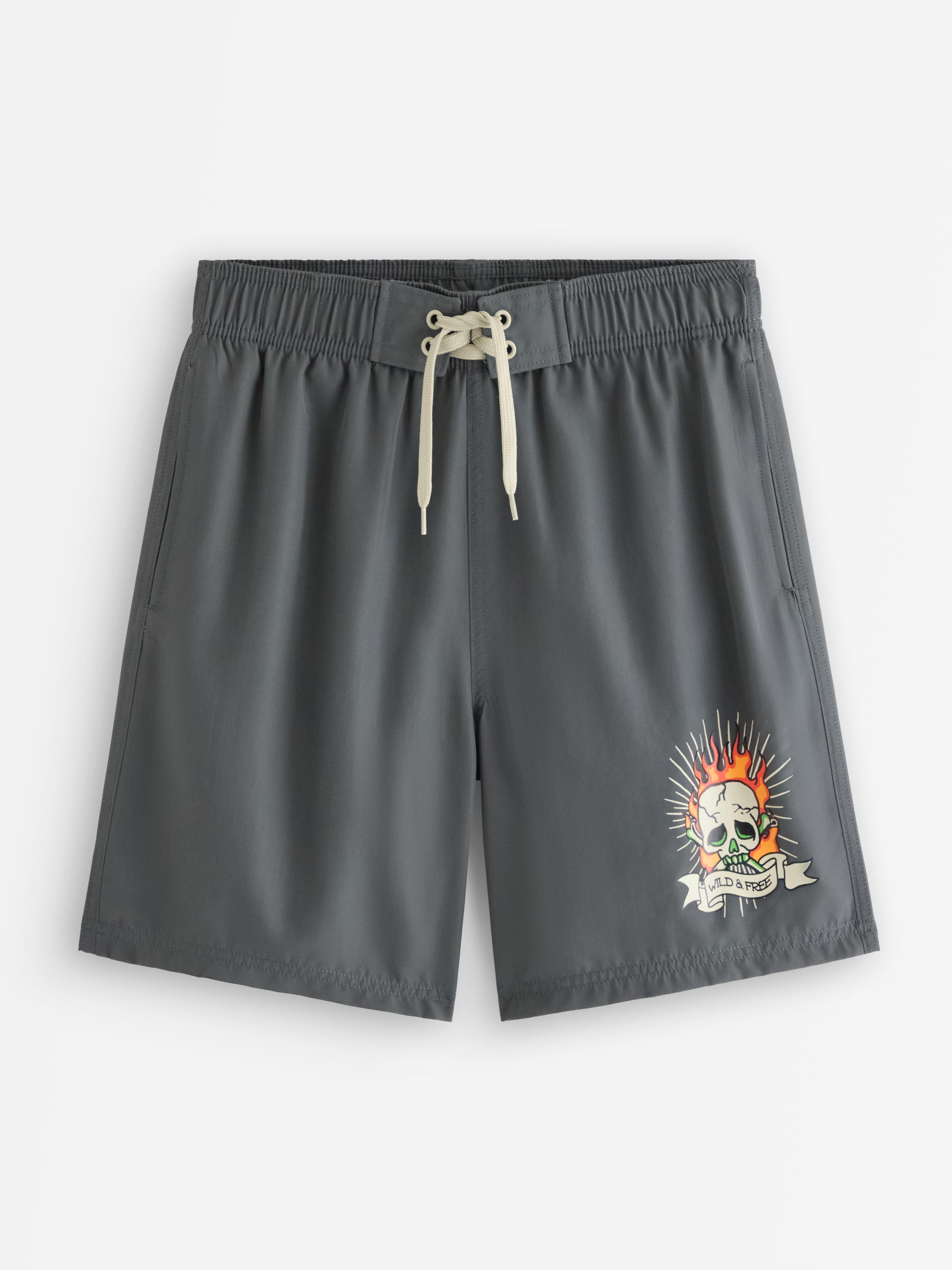 Badeshorts - Barn - Grå