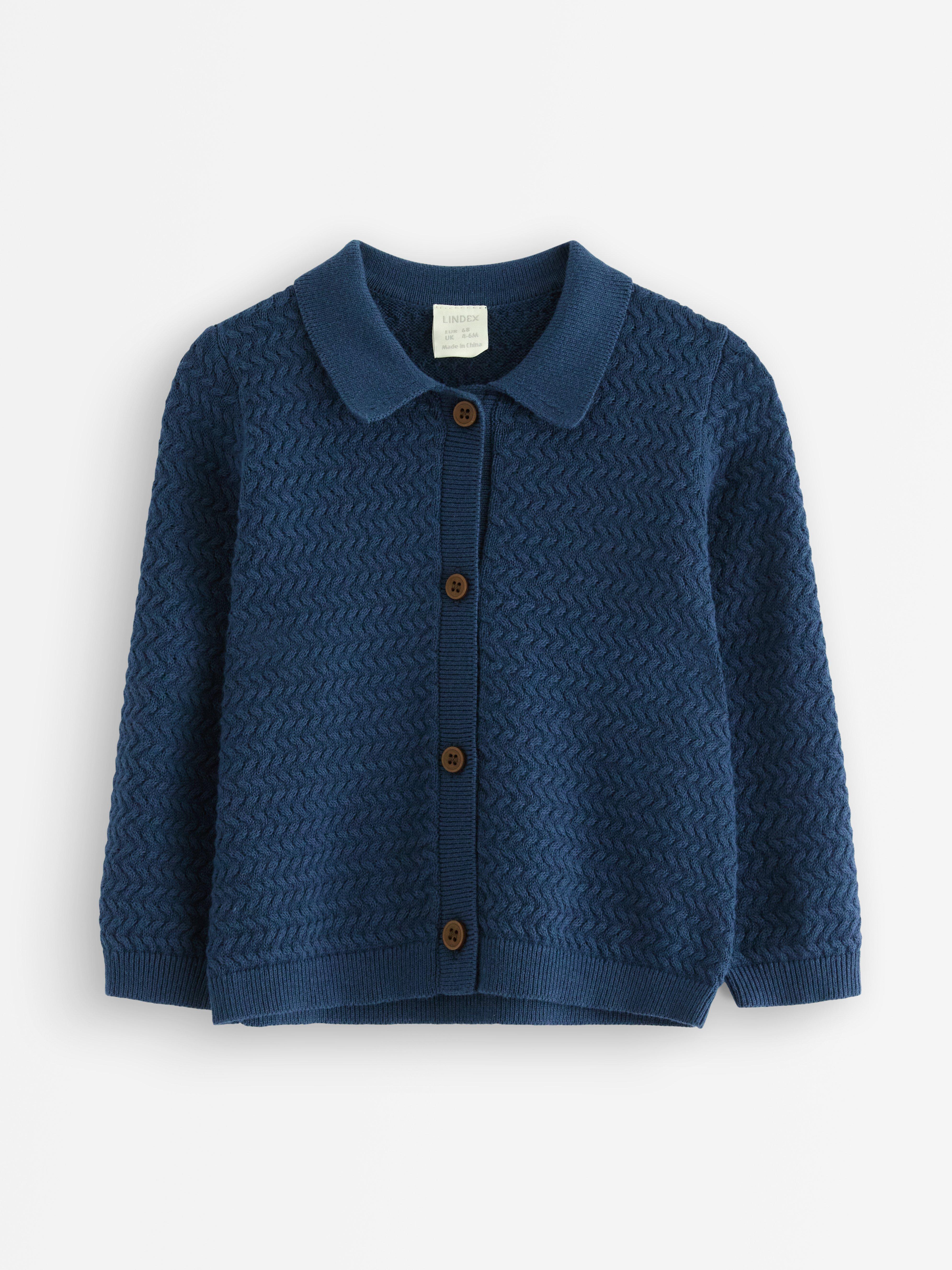 Cardigan - Børn - Blå