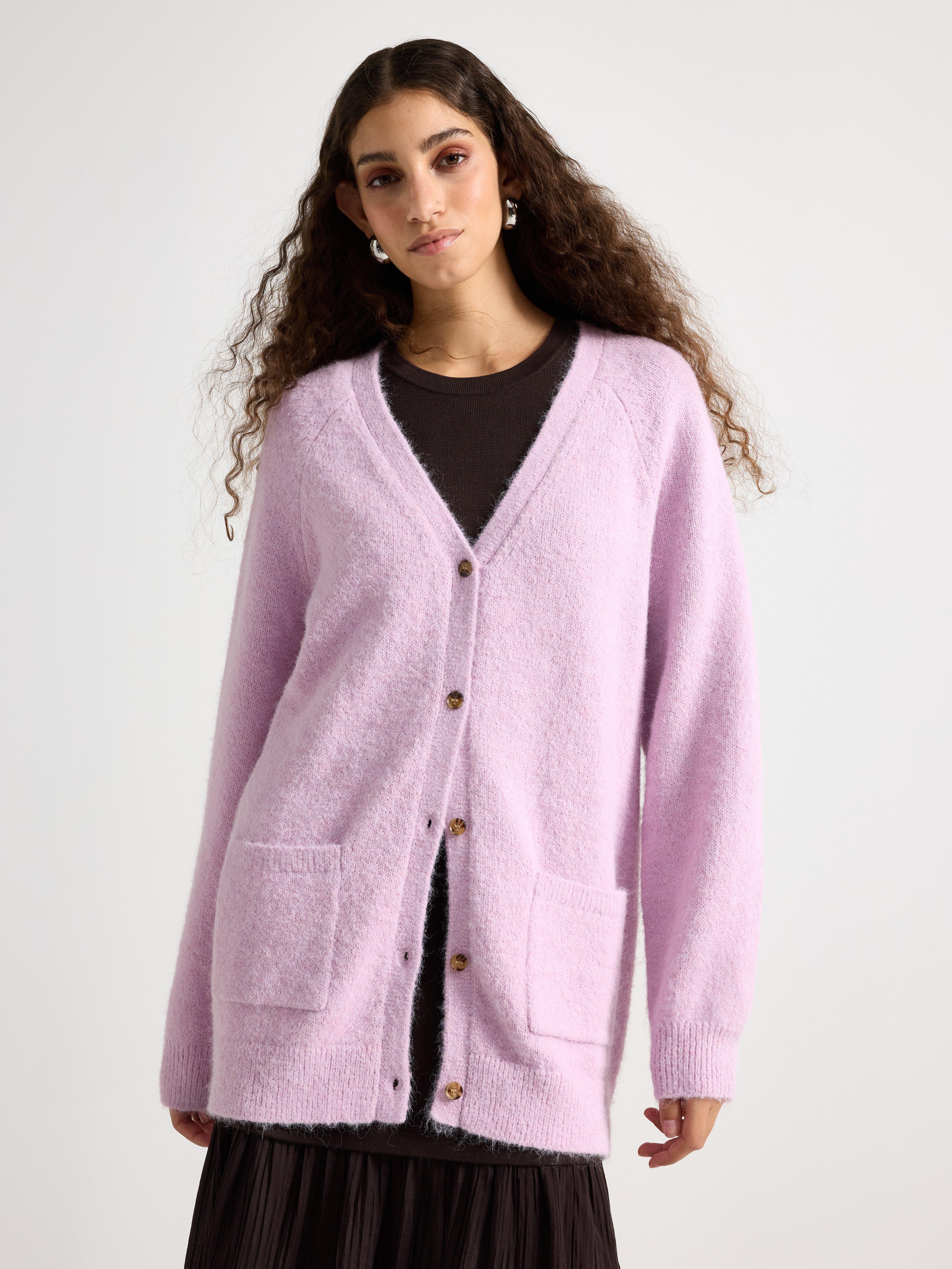 Cardigan - Dam - Rosa