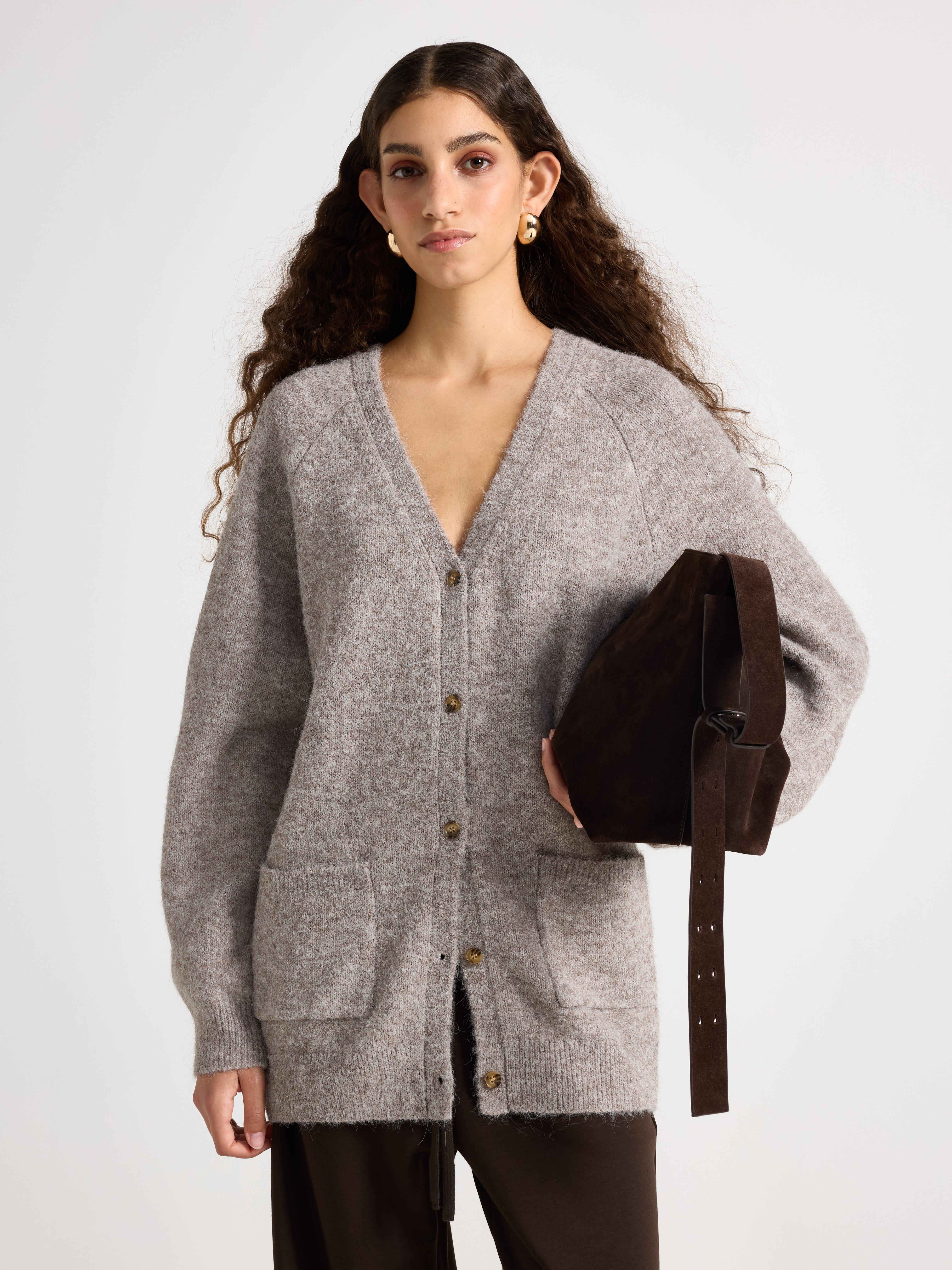 Cardigan - Dame - Brun