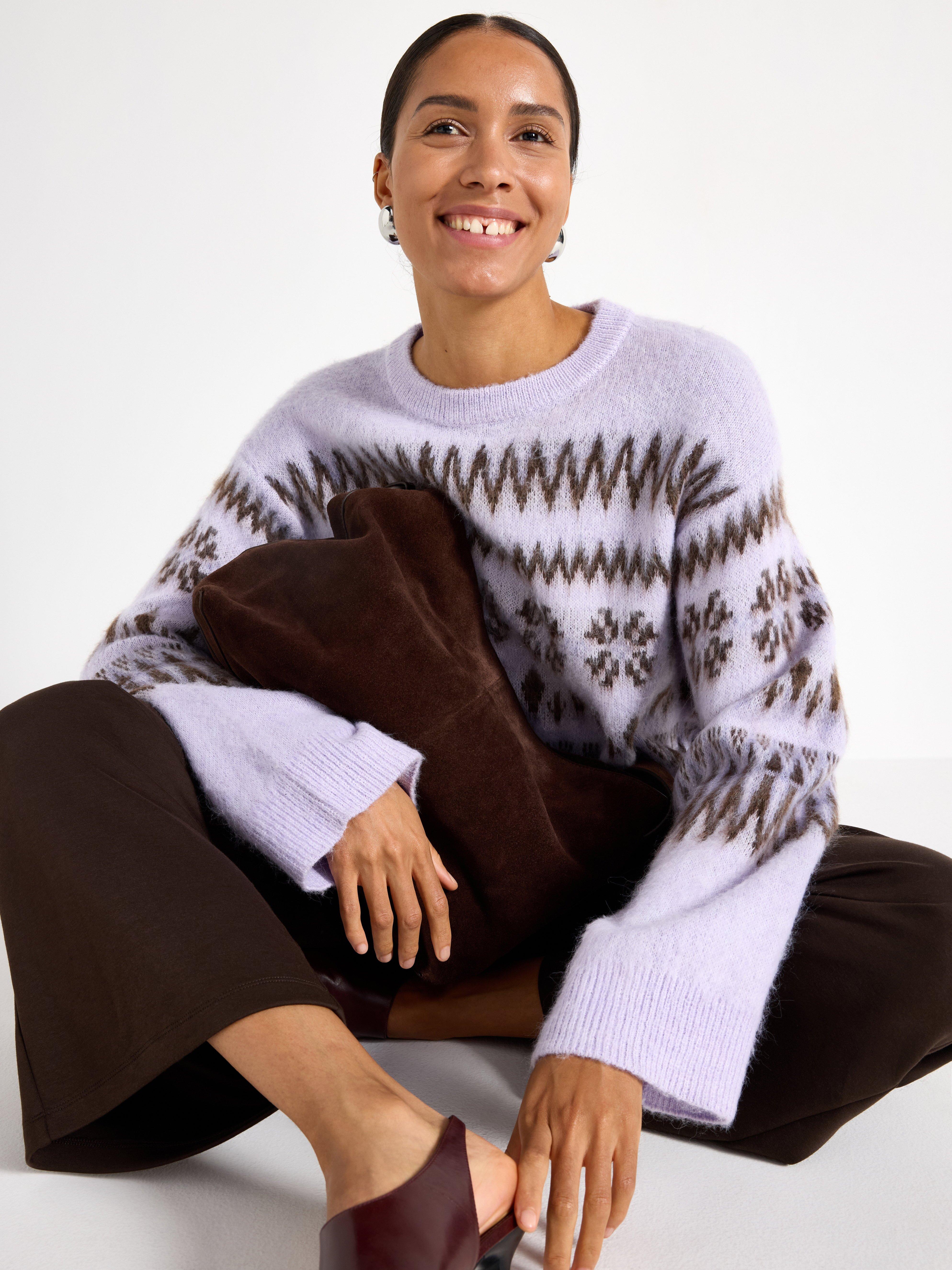 Sweater - Dame - Lilla