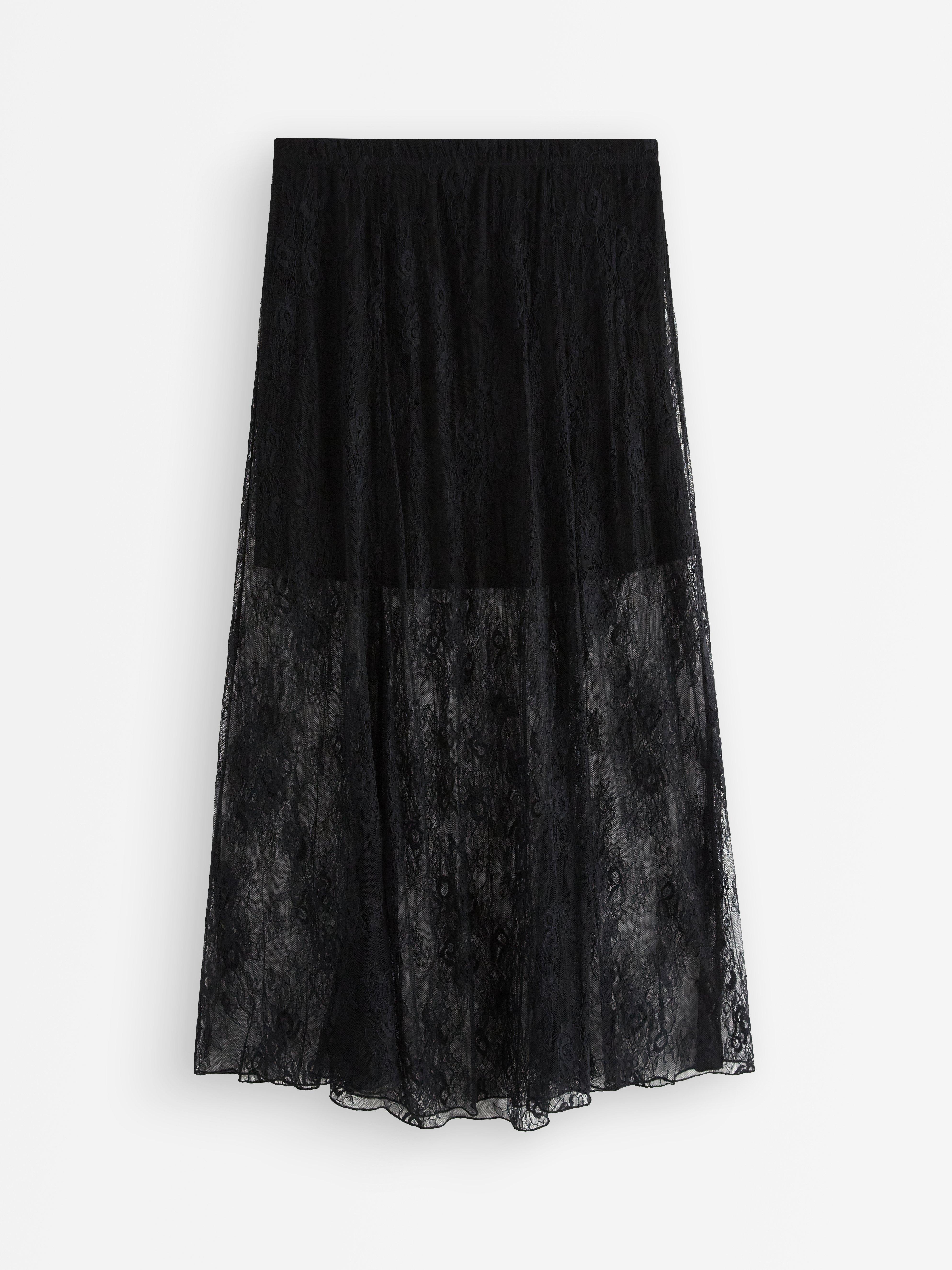 Maxi-nederdel - Dame - Sort