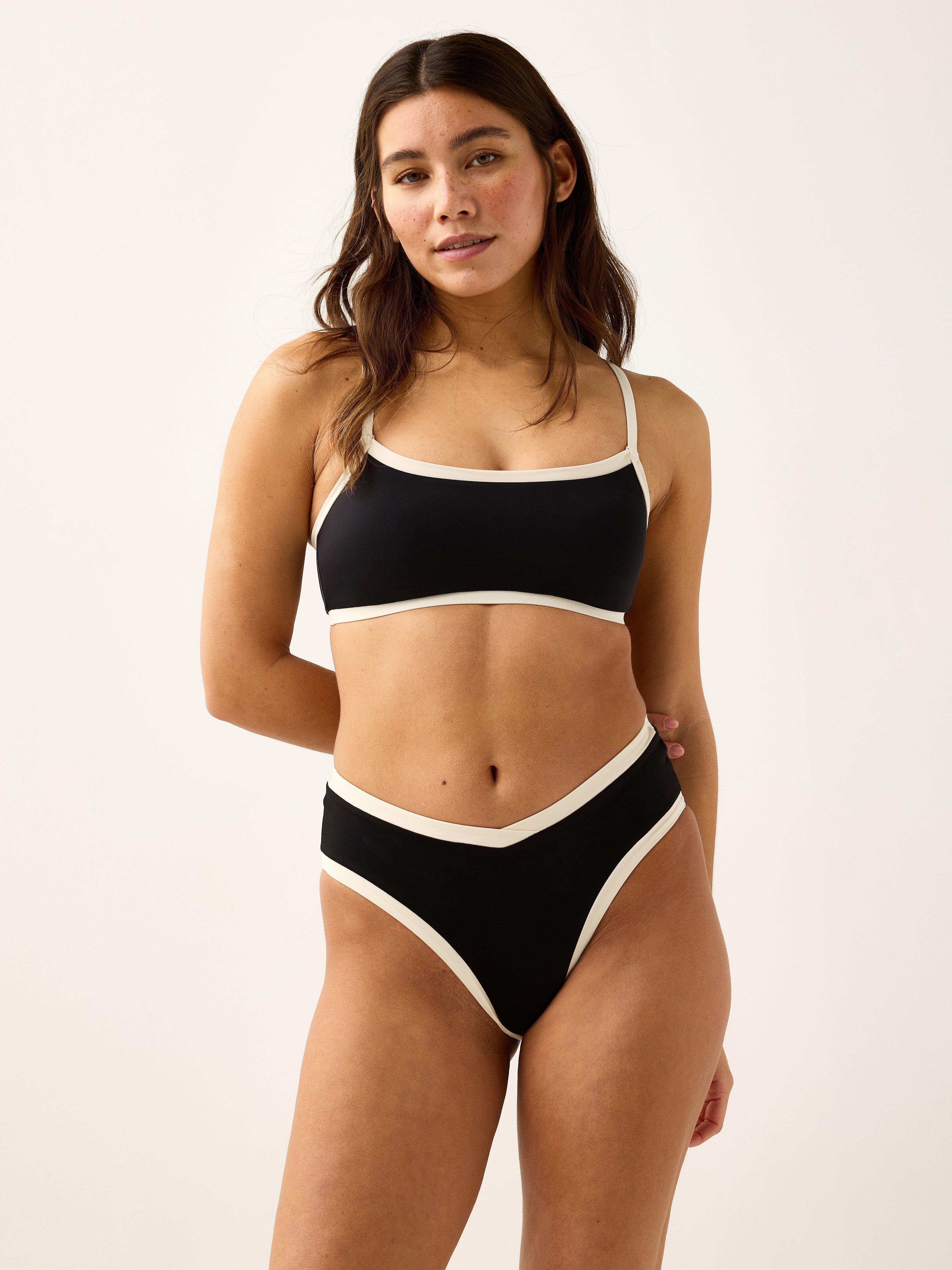 Bikini s vysokým pasem - Spodní prádlo - Černá
