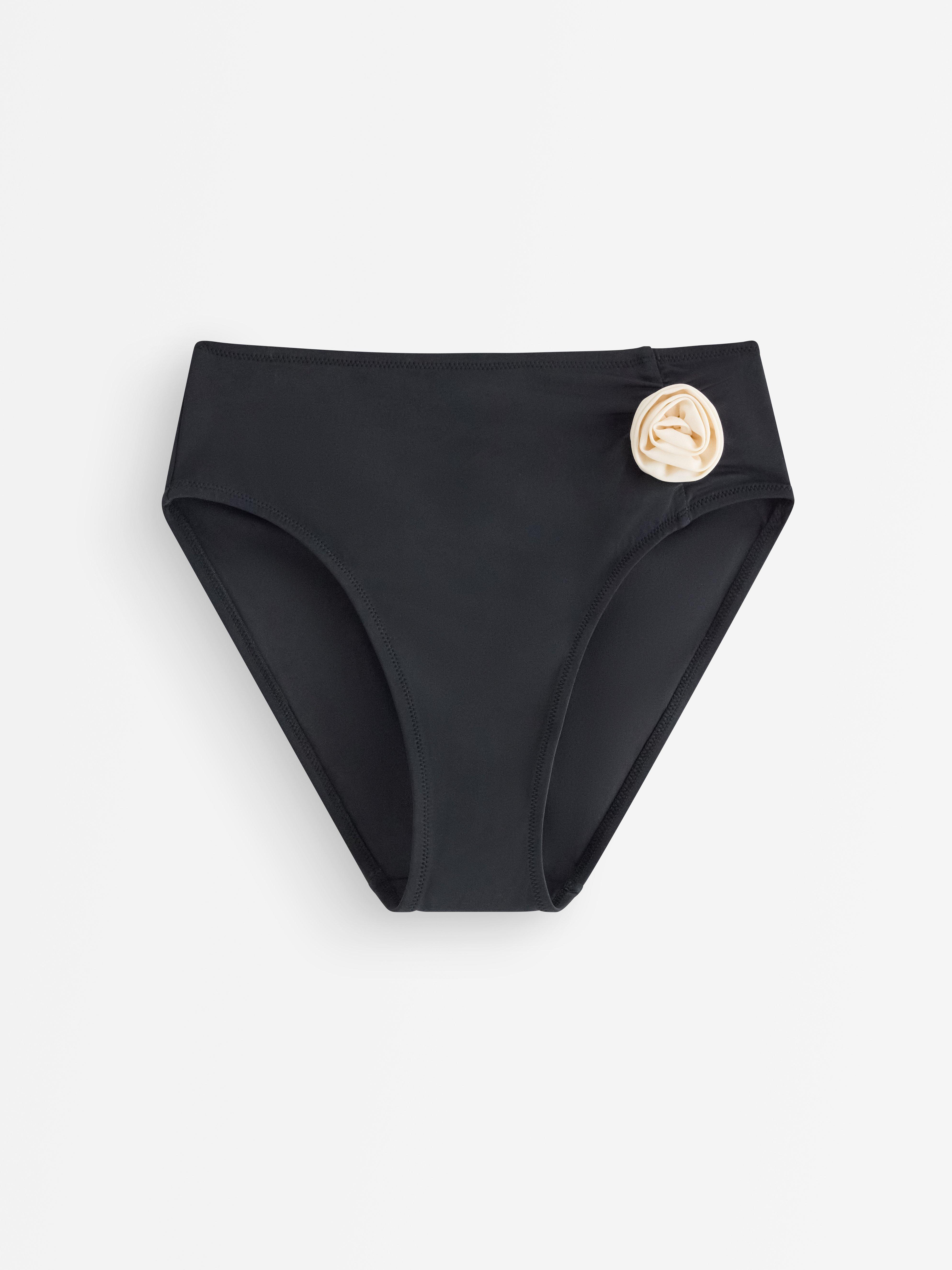 Bikini s vysokým pásom - Spodná bielizeň - Čierna