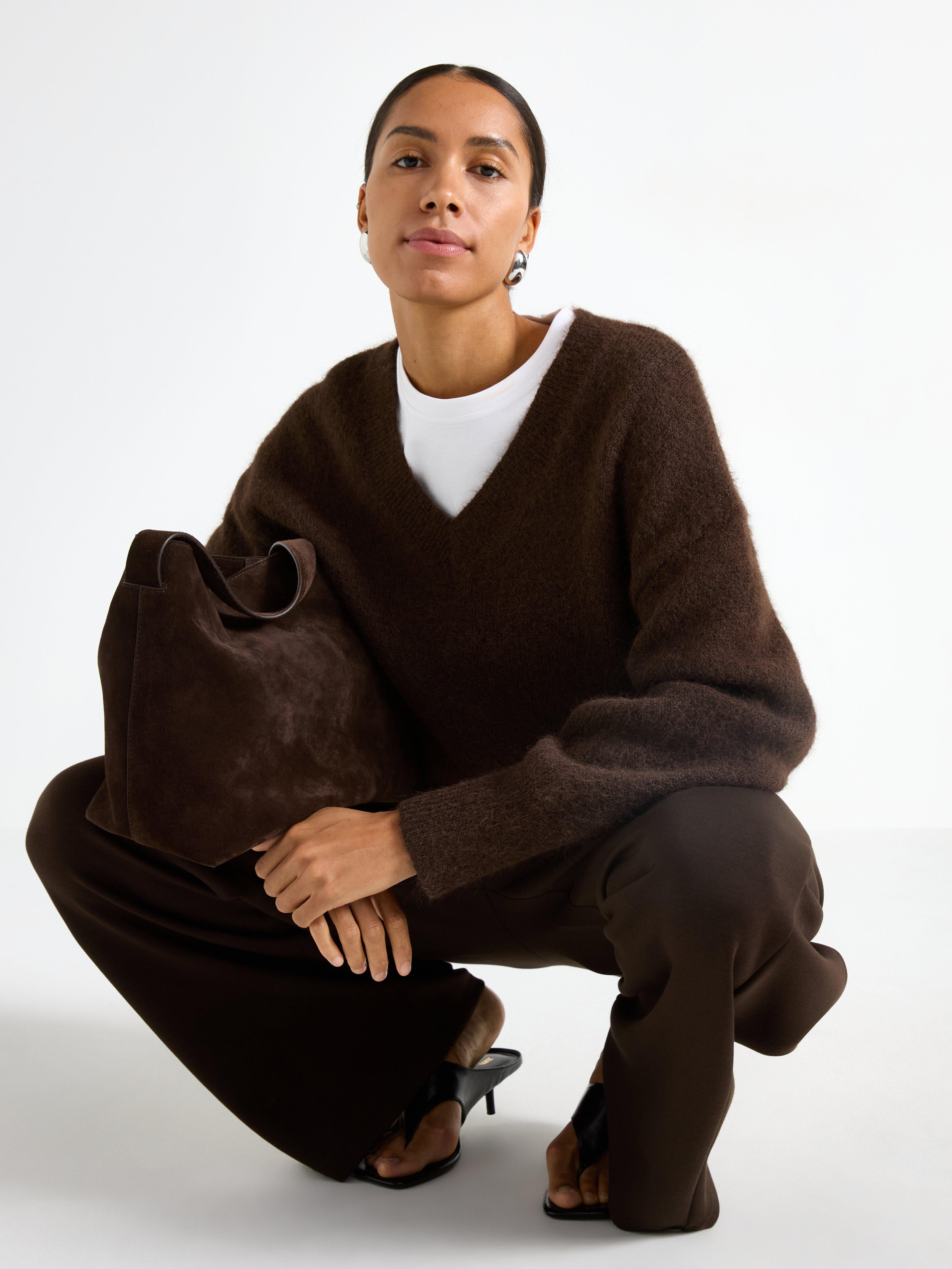 Sweater - Dame - Brun