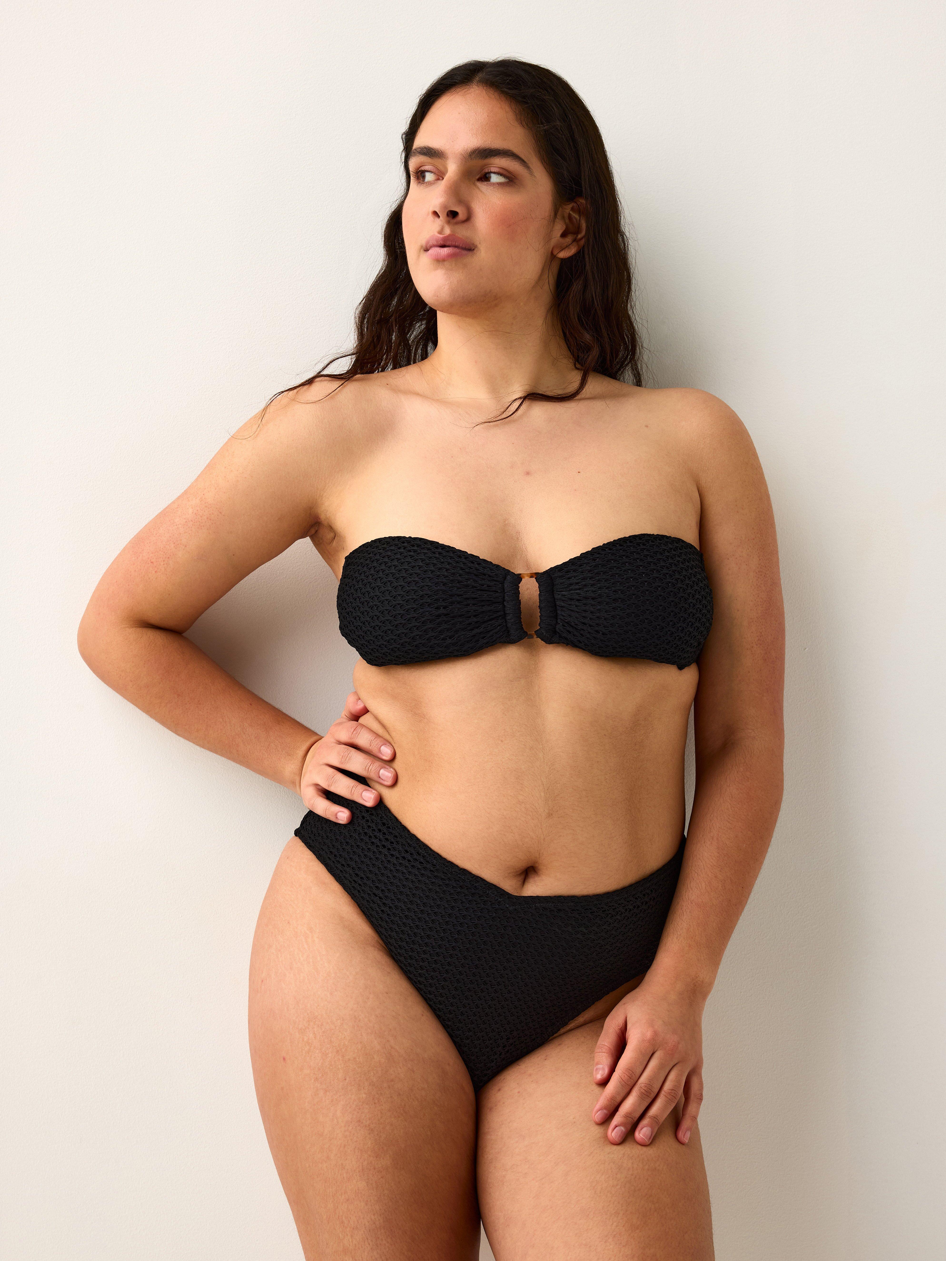 Bikini s vysokým pasem - Spodní prádlo - Černá