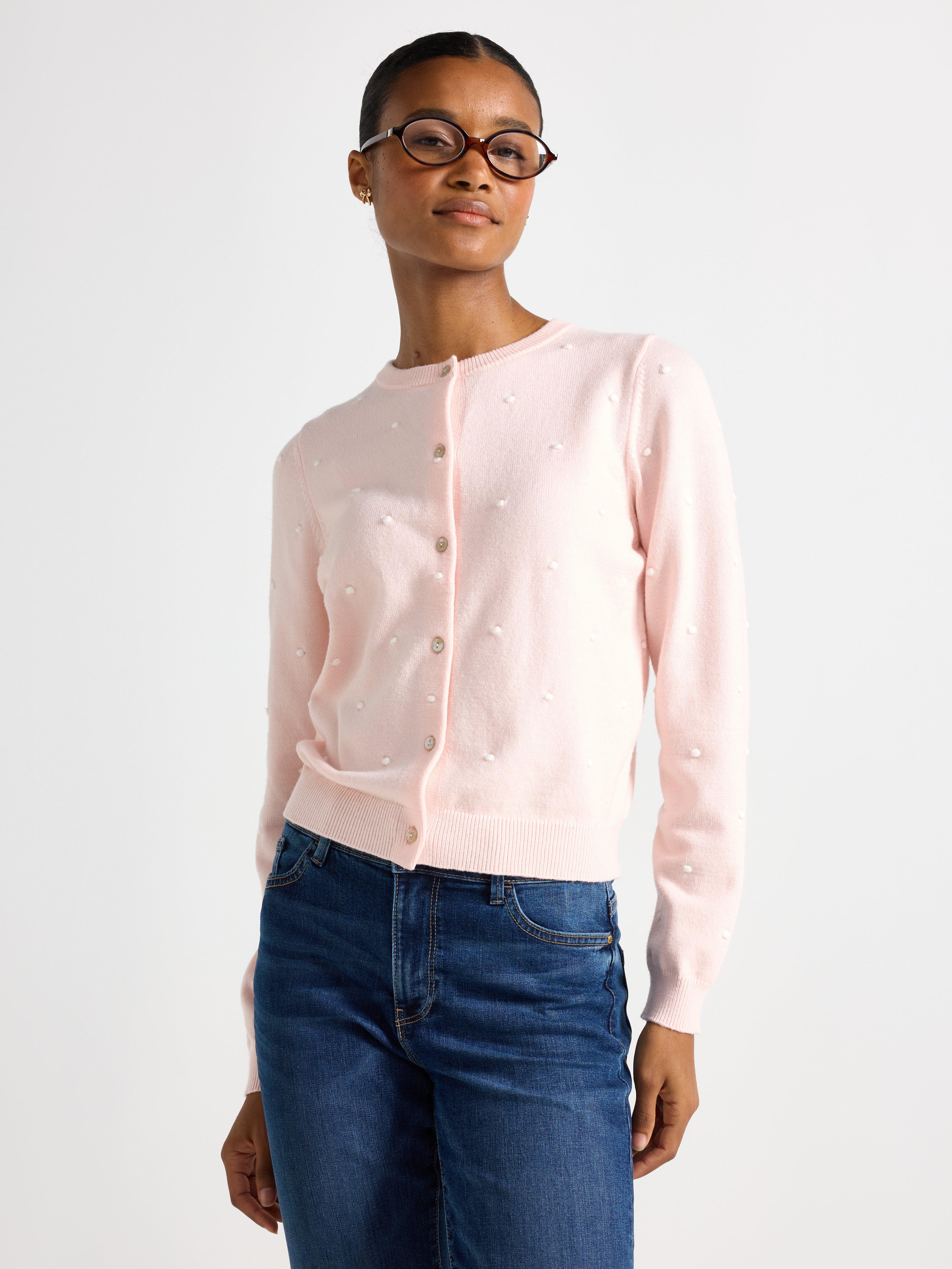 Cardigan - Dam - Rosa