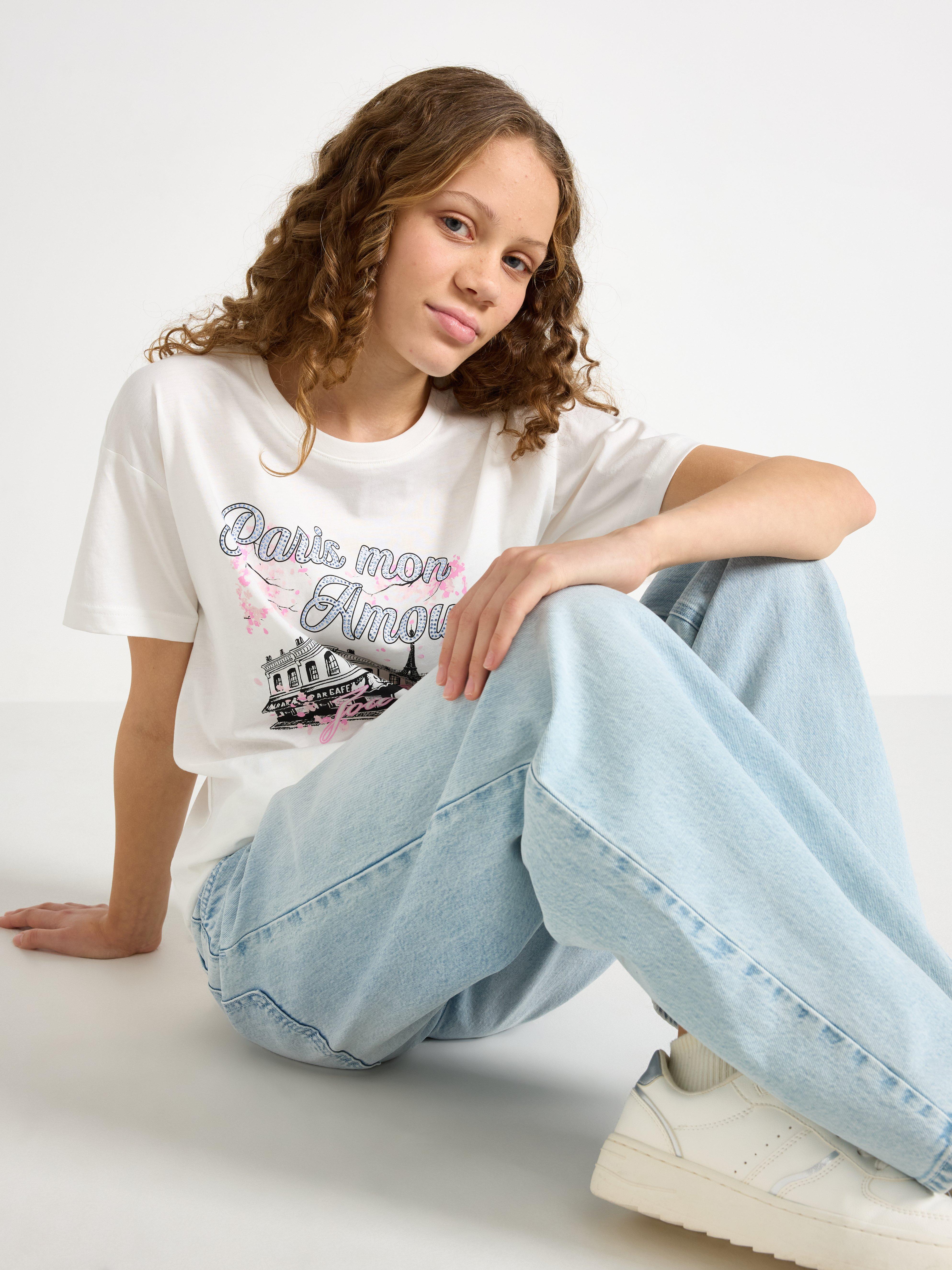 T-shirt - Barn - Hvit