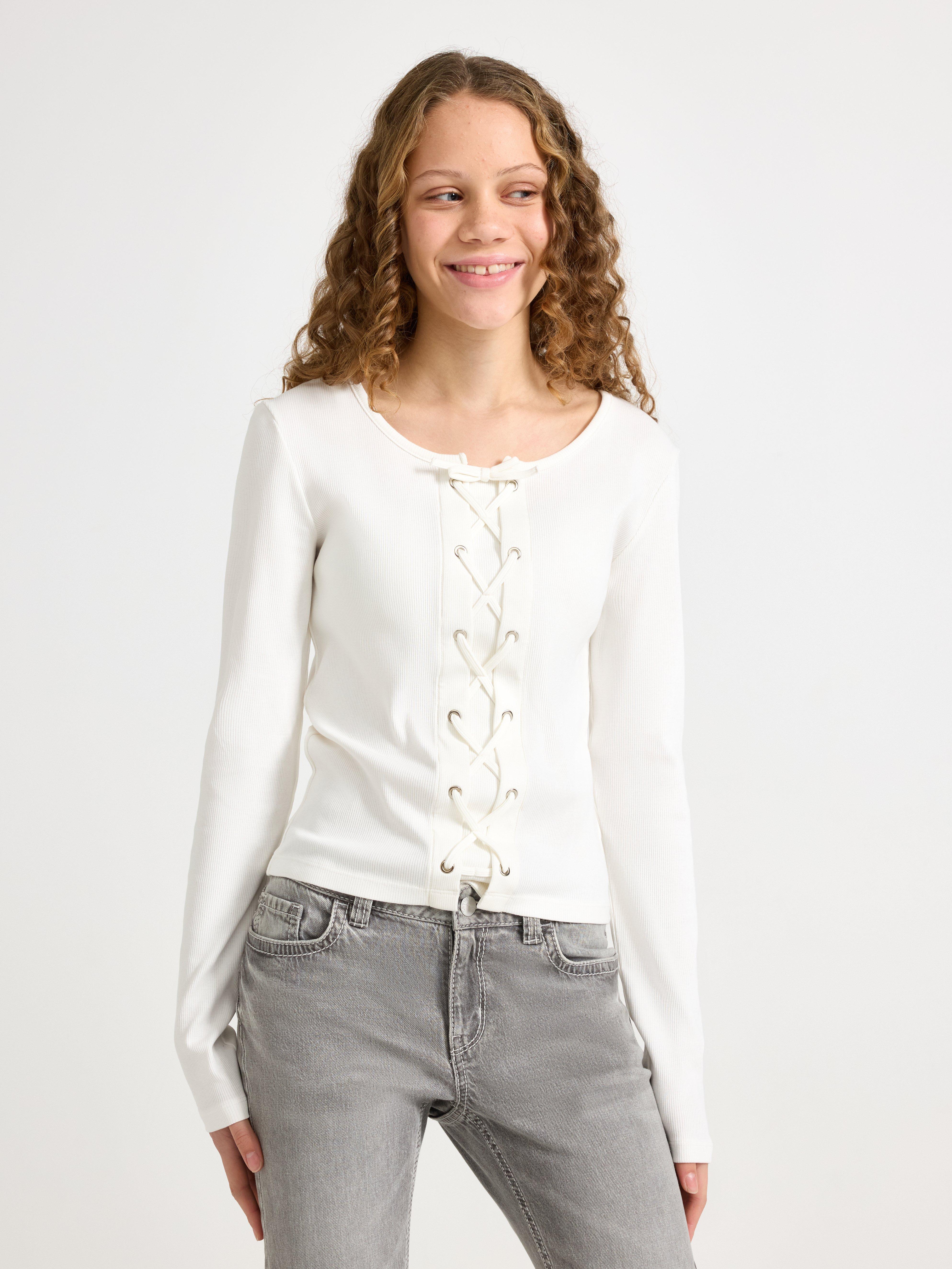 Top - Kids Wear - White