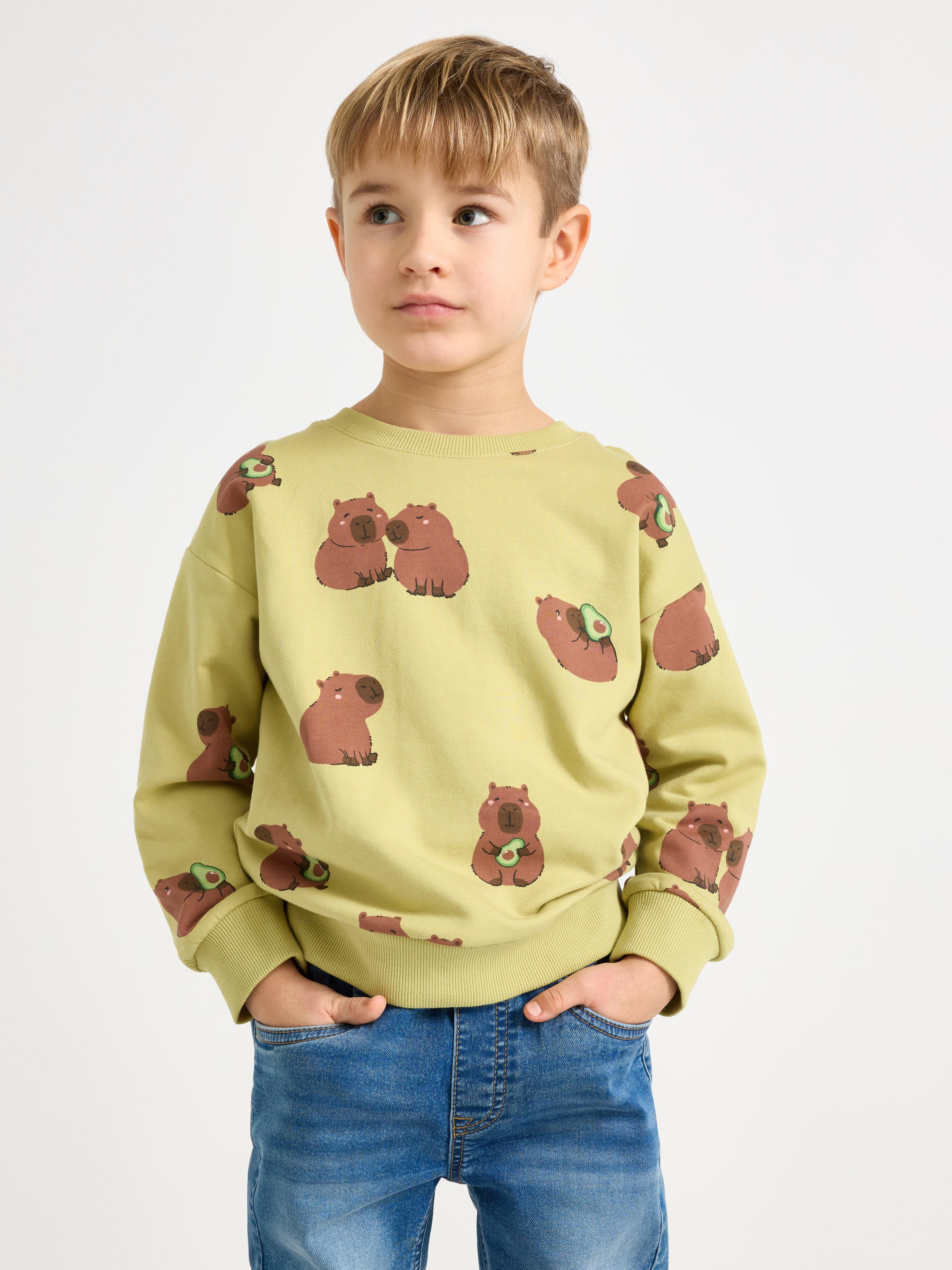 Sweatshirt - Barn - Grön