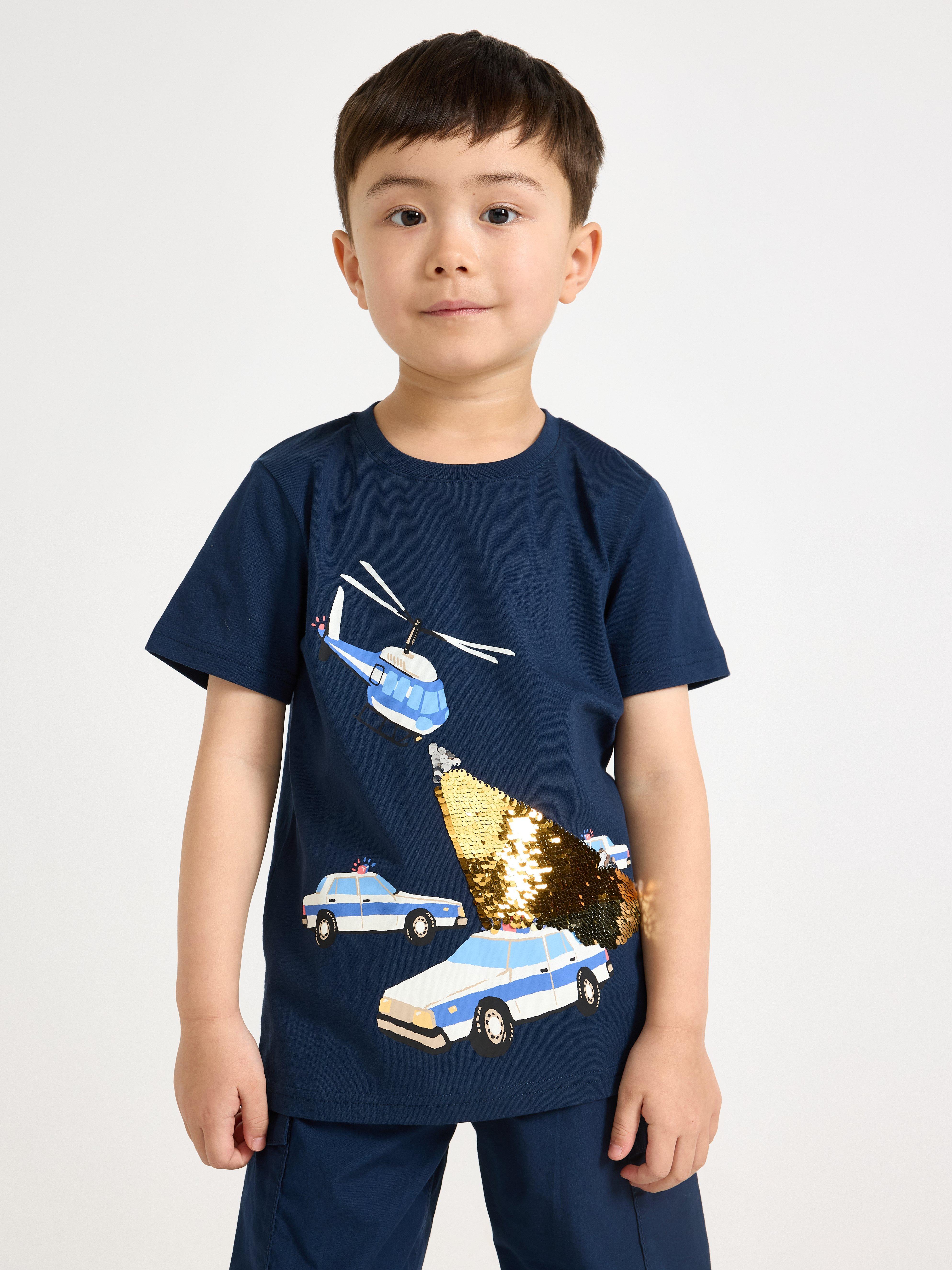 T-shirt - Børn - Blå