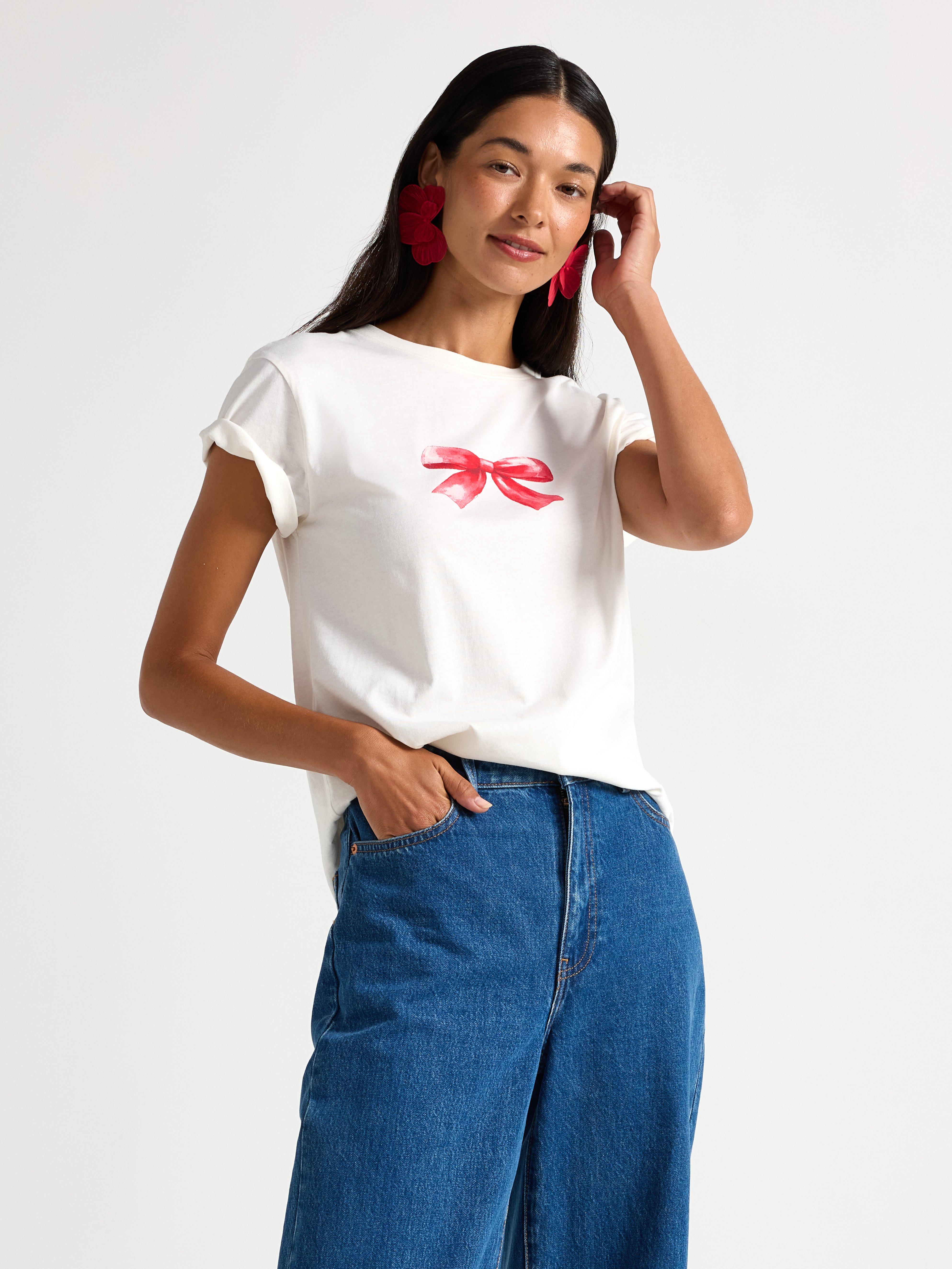 T-shirt - Dame - Hvid