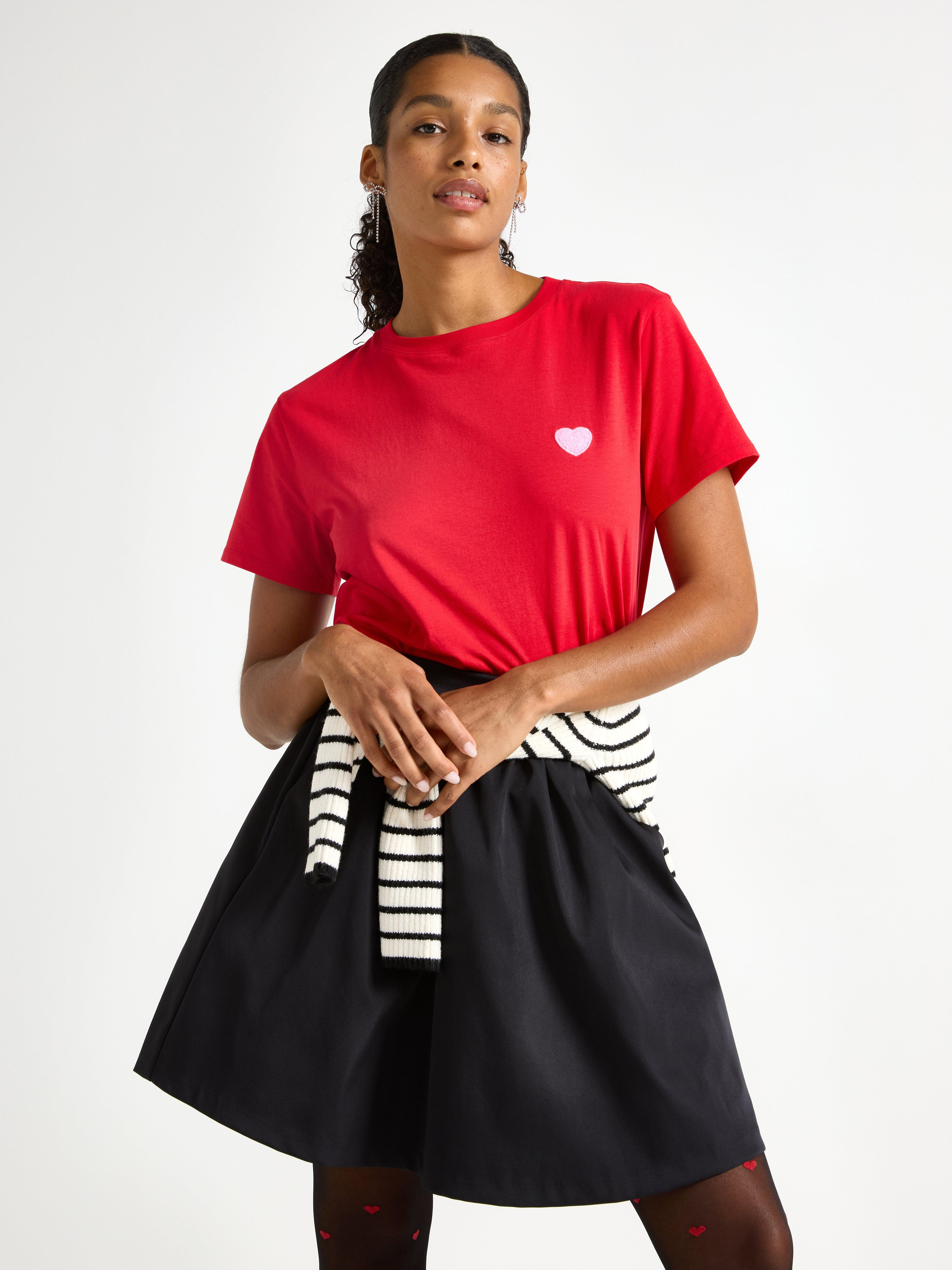 T-shirt - Dame - Rød