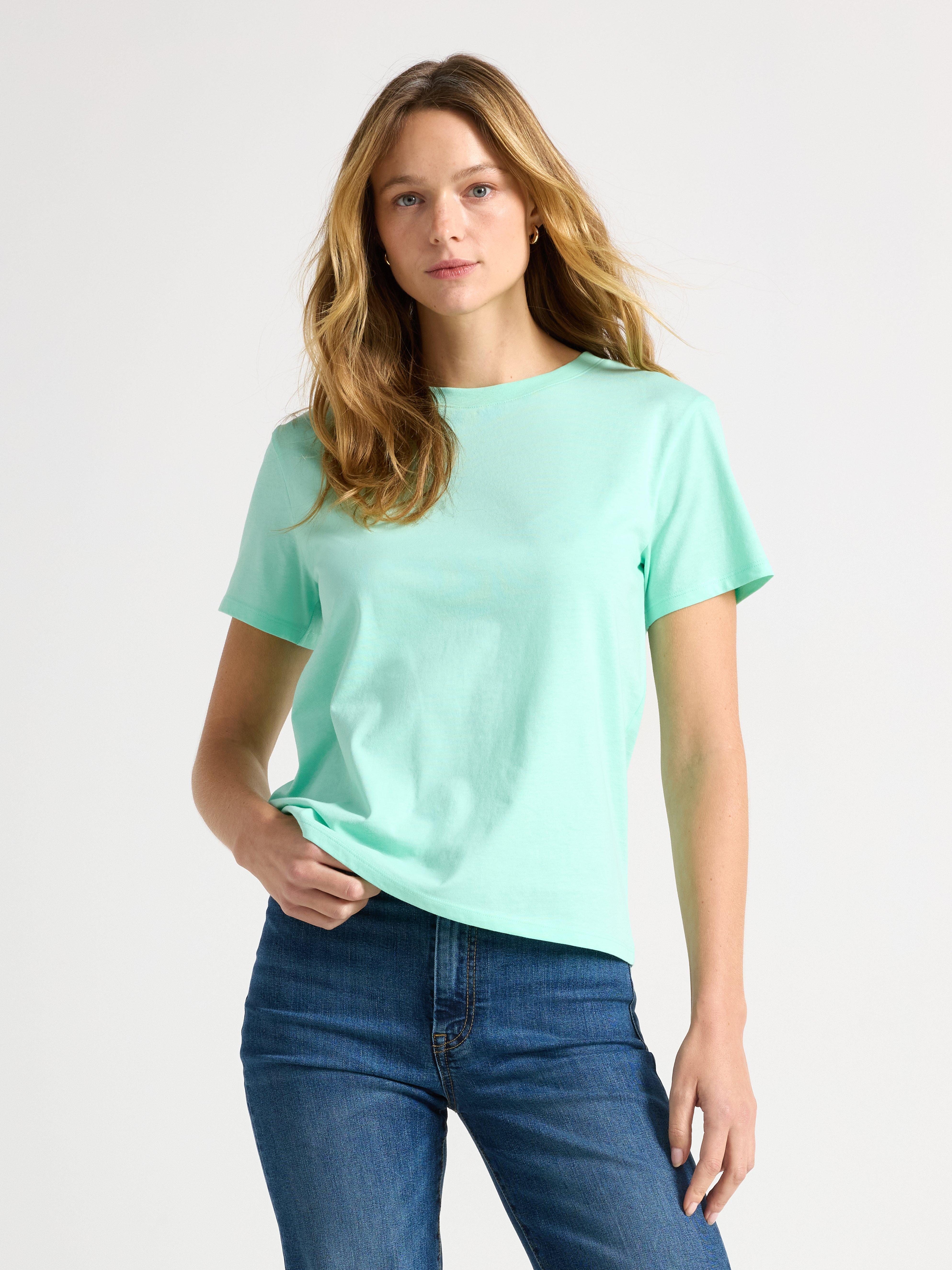 T-shirt - Dame - Turkis