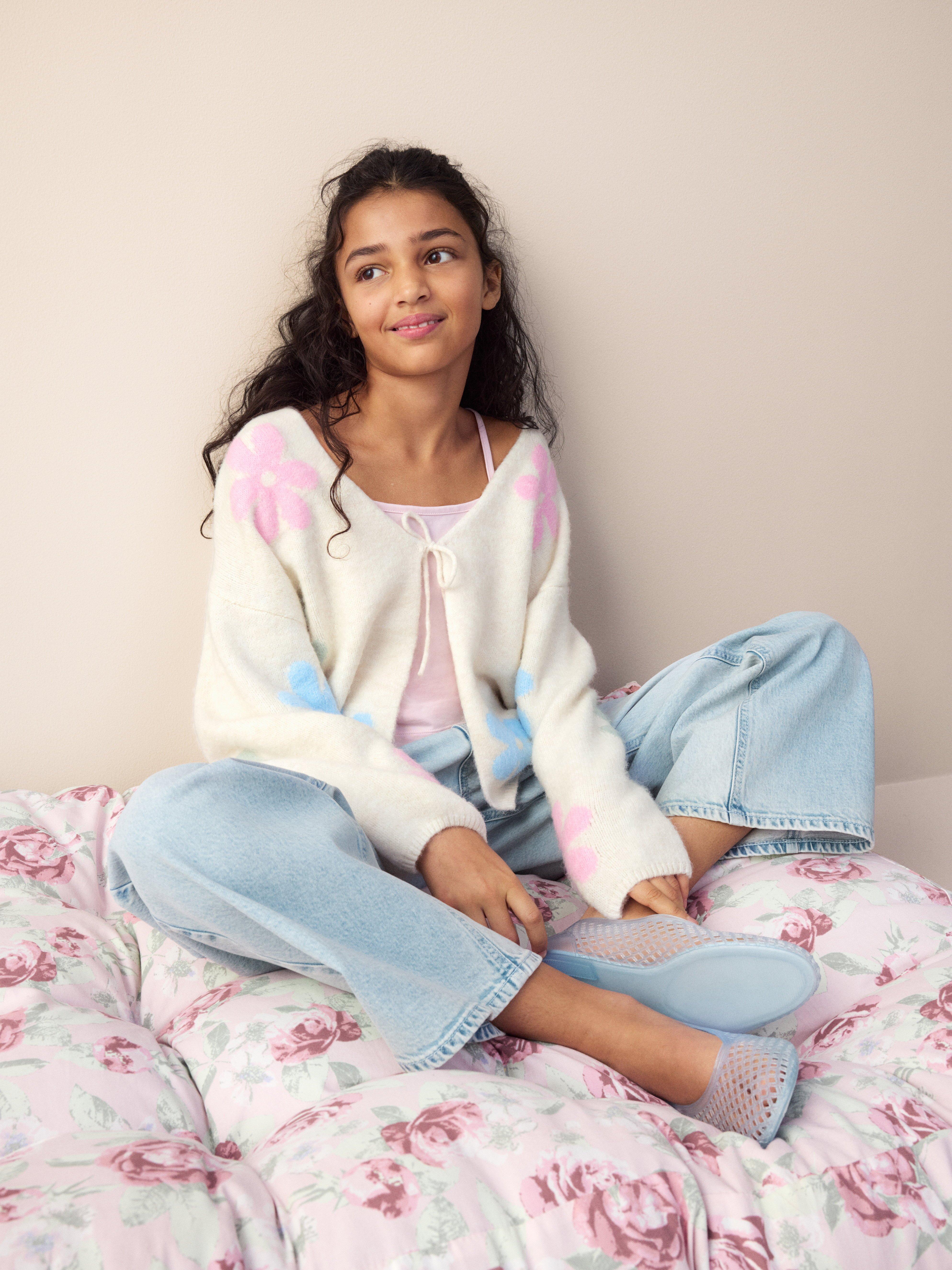 Neuletakki - Lapset - Beige