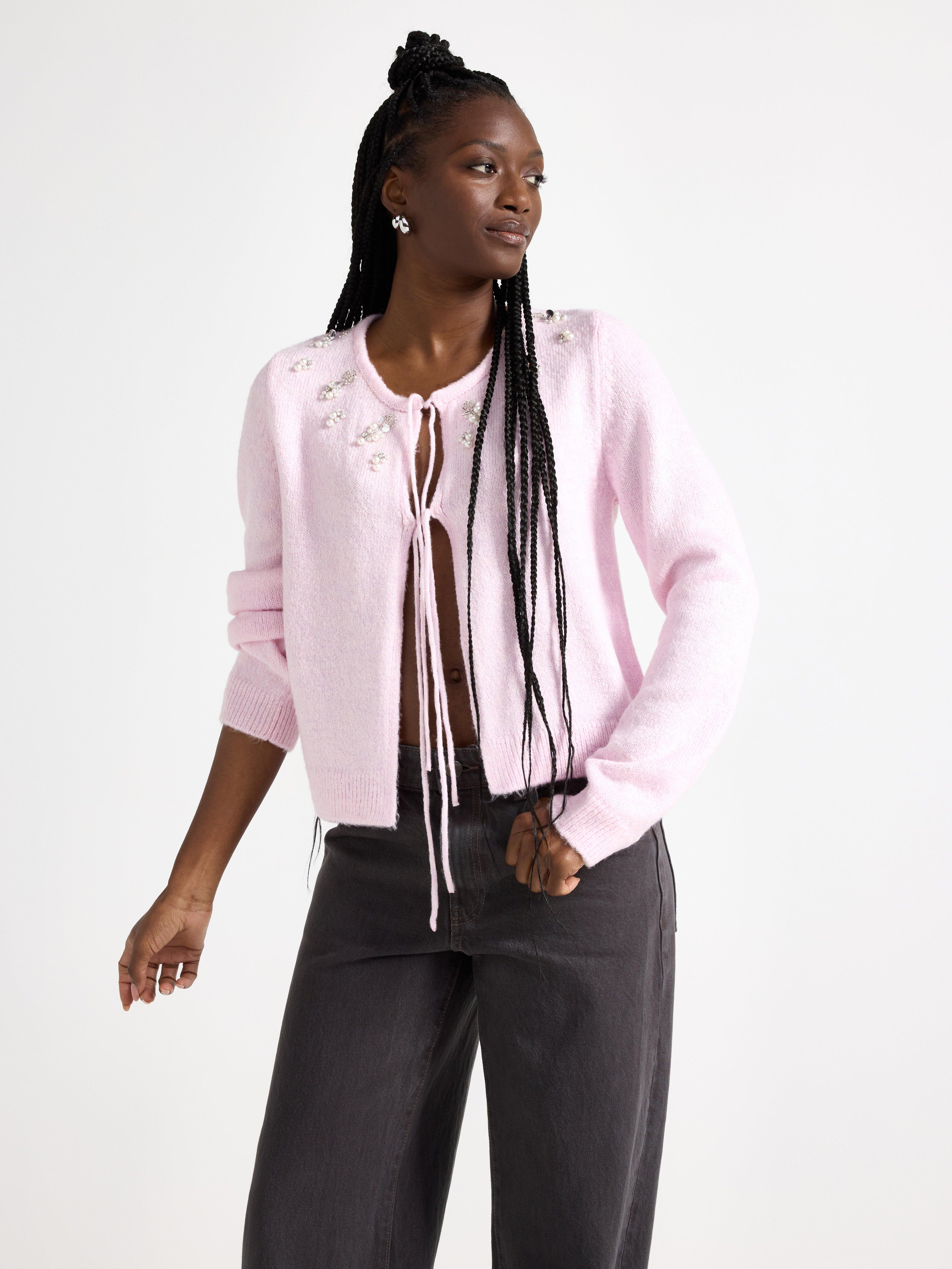 Cardigan - Dam - Rosa