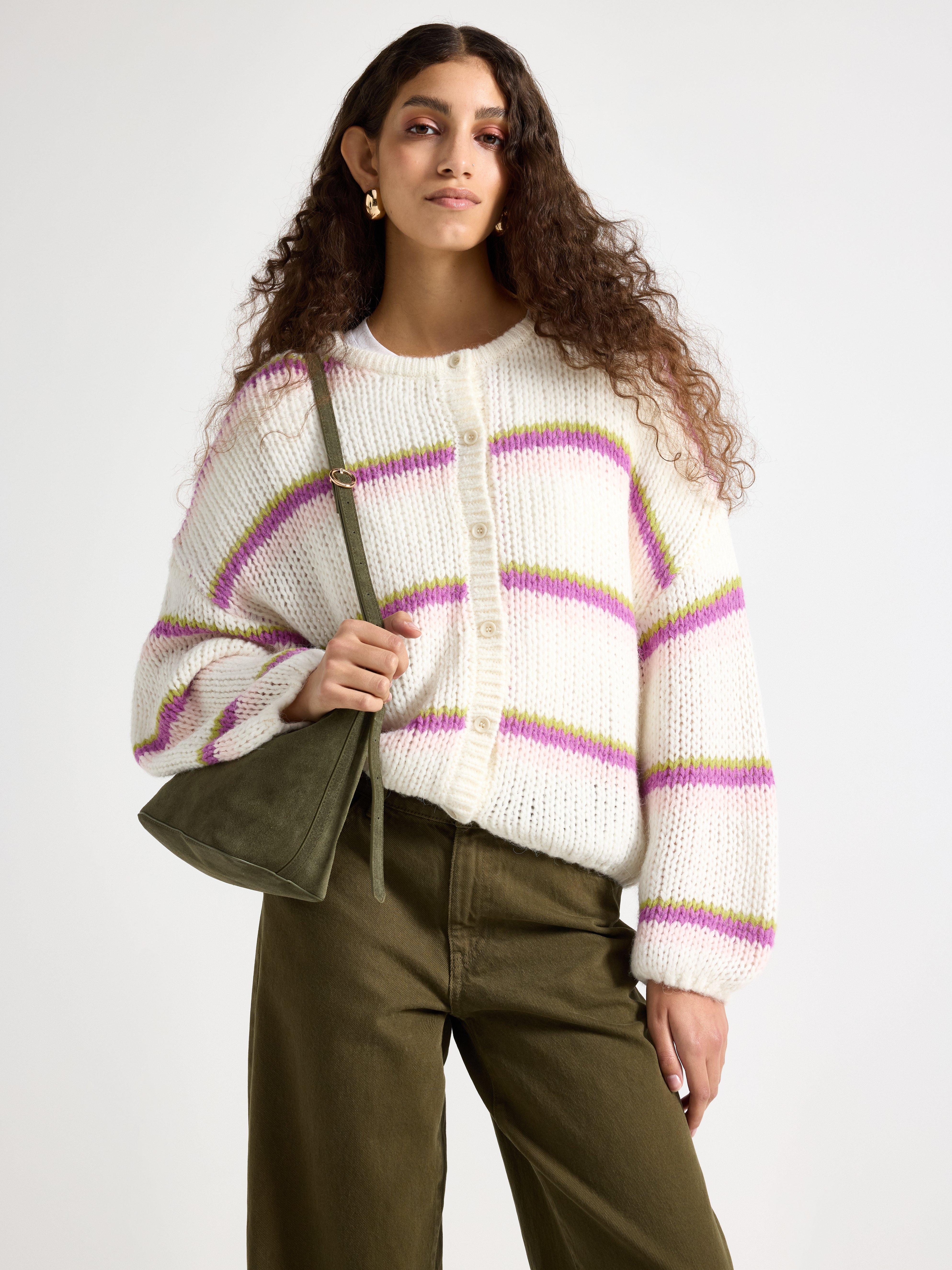 Cardigan - Dame - Lilla