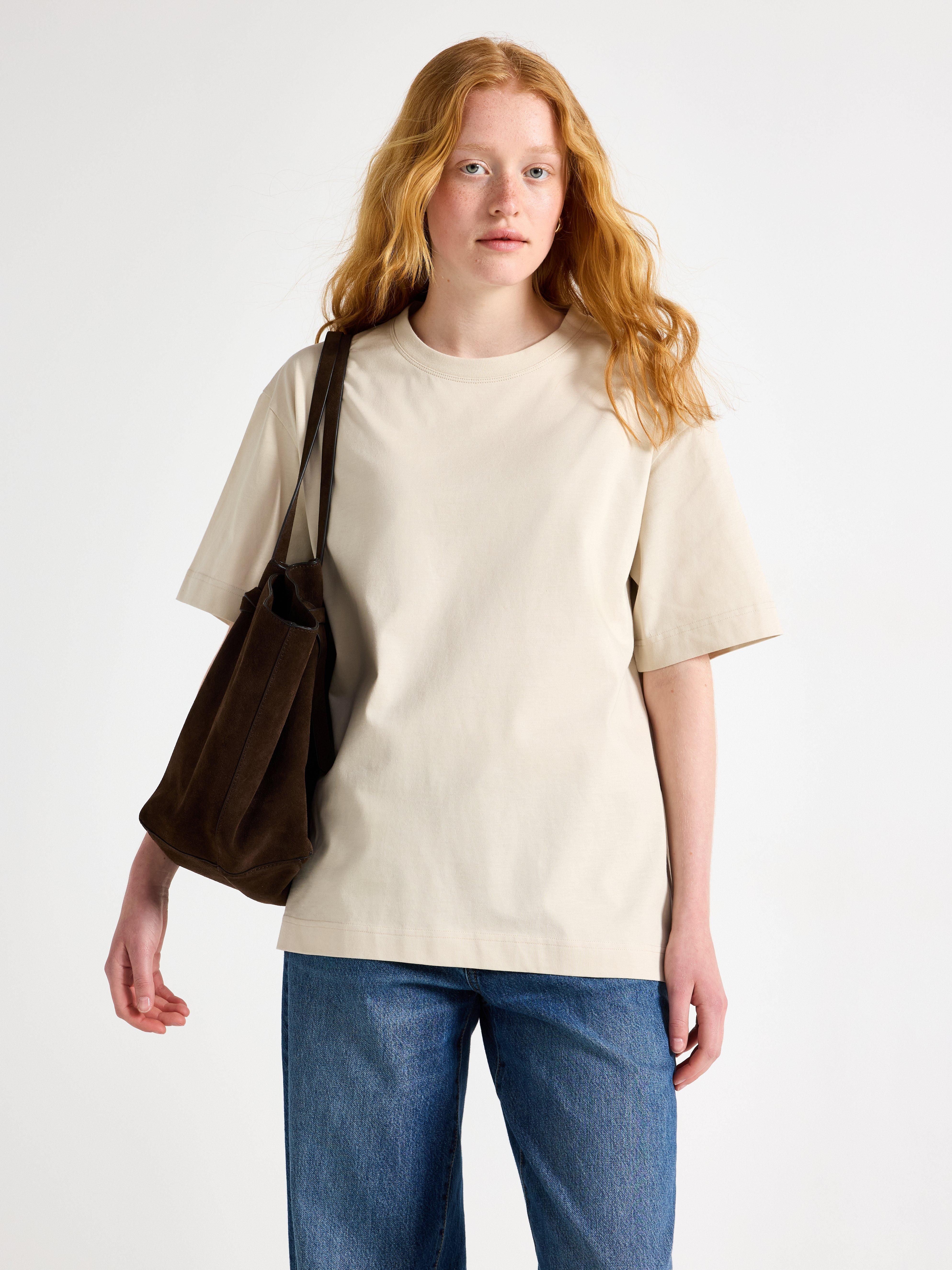 T-paita - Naiset - Beige