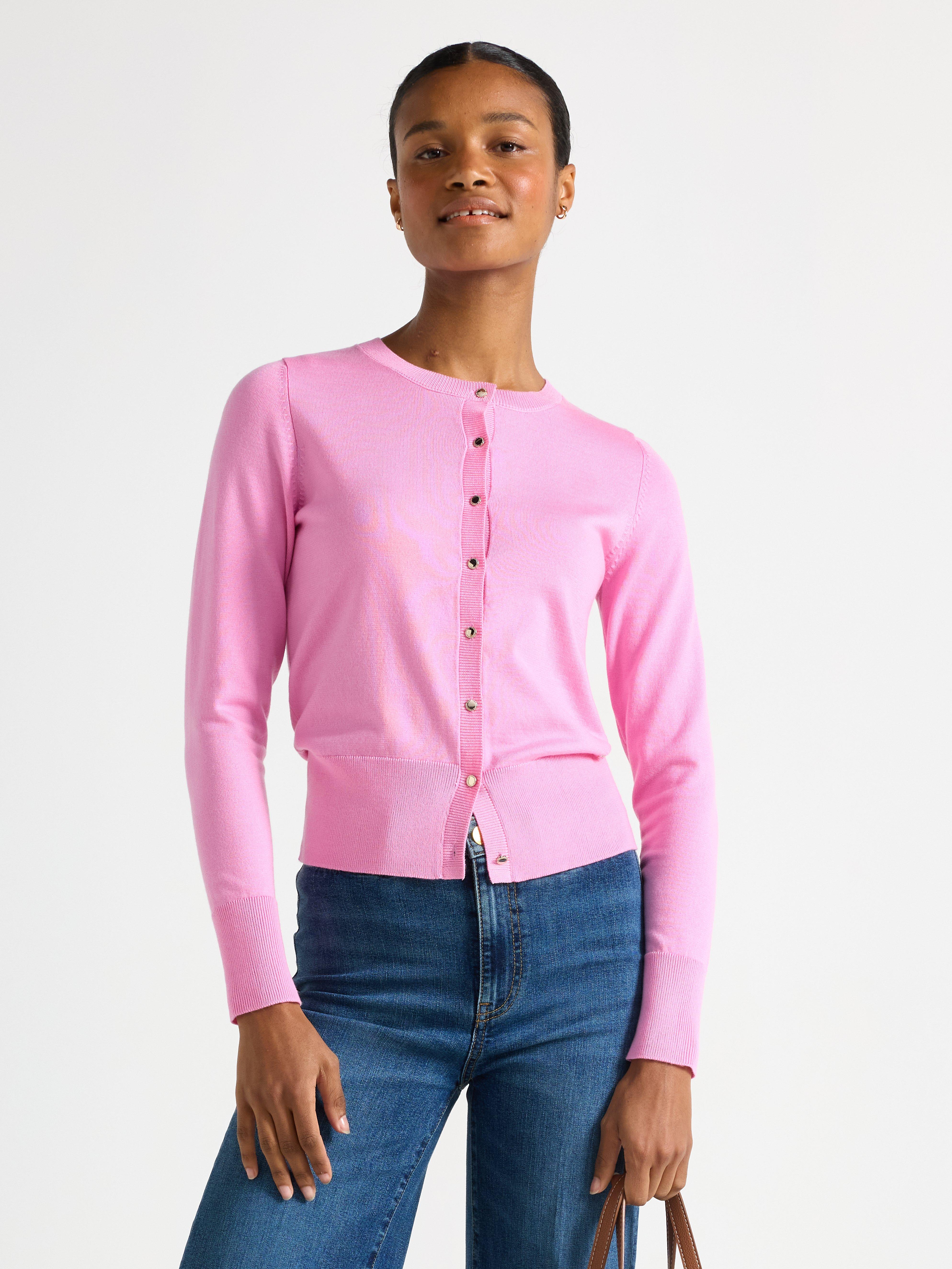 Cardigan - Dam - Rosa