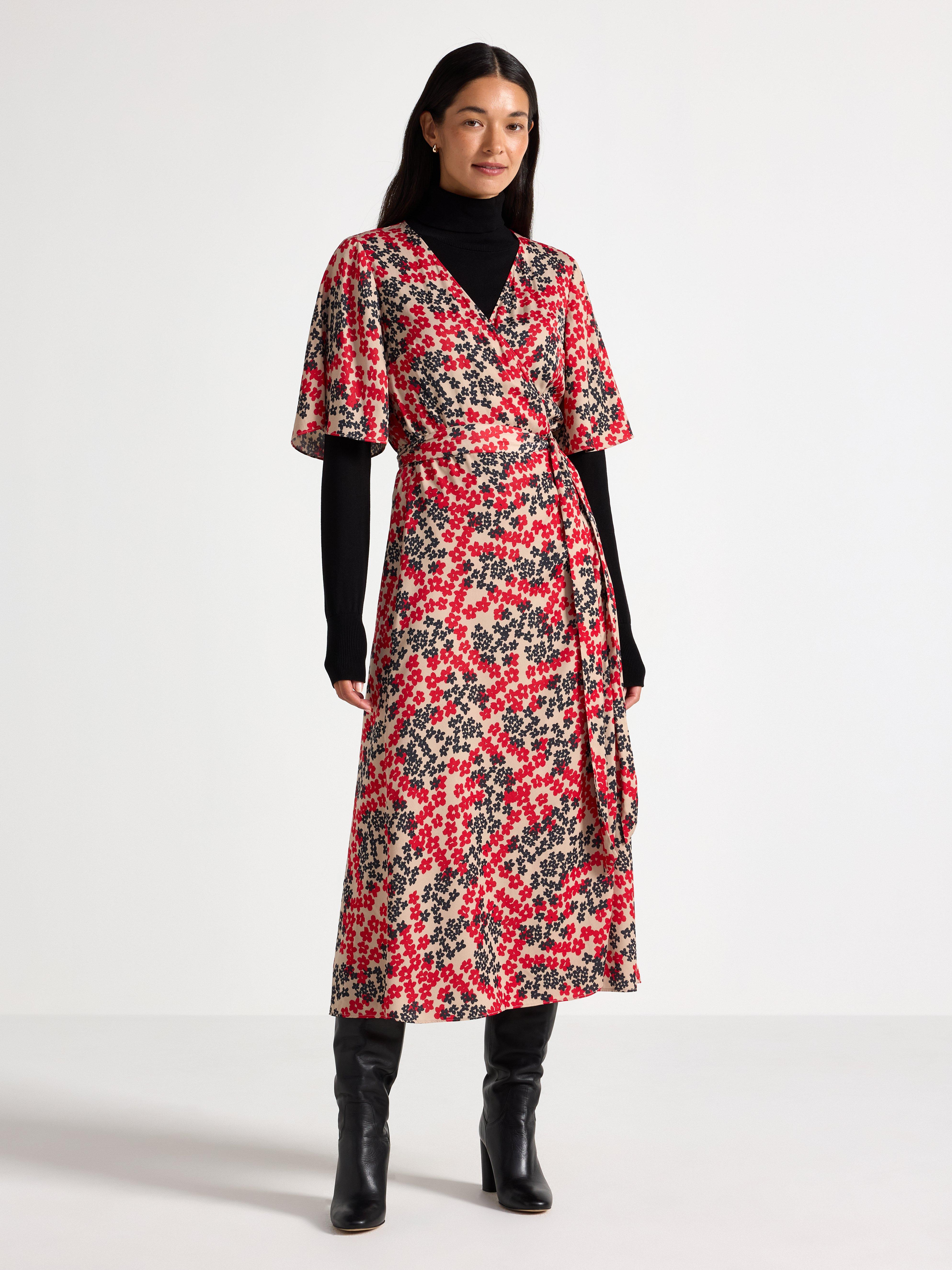 Wrap Dress - Womens Wear - Beige