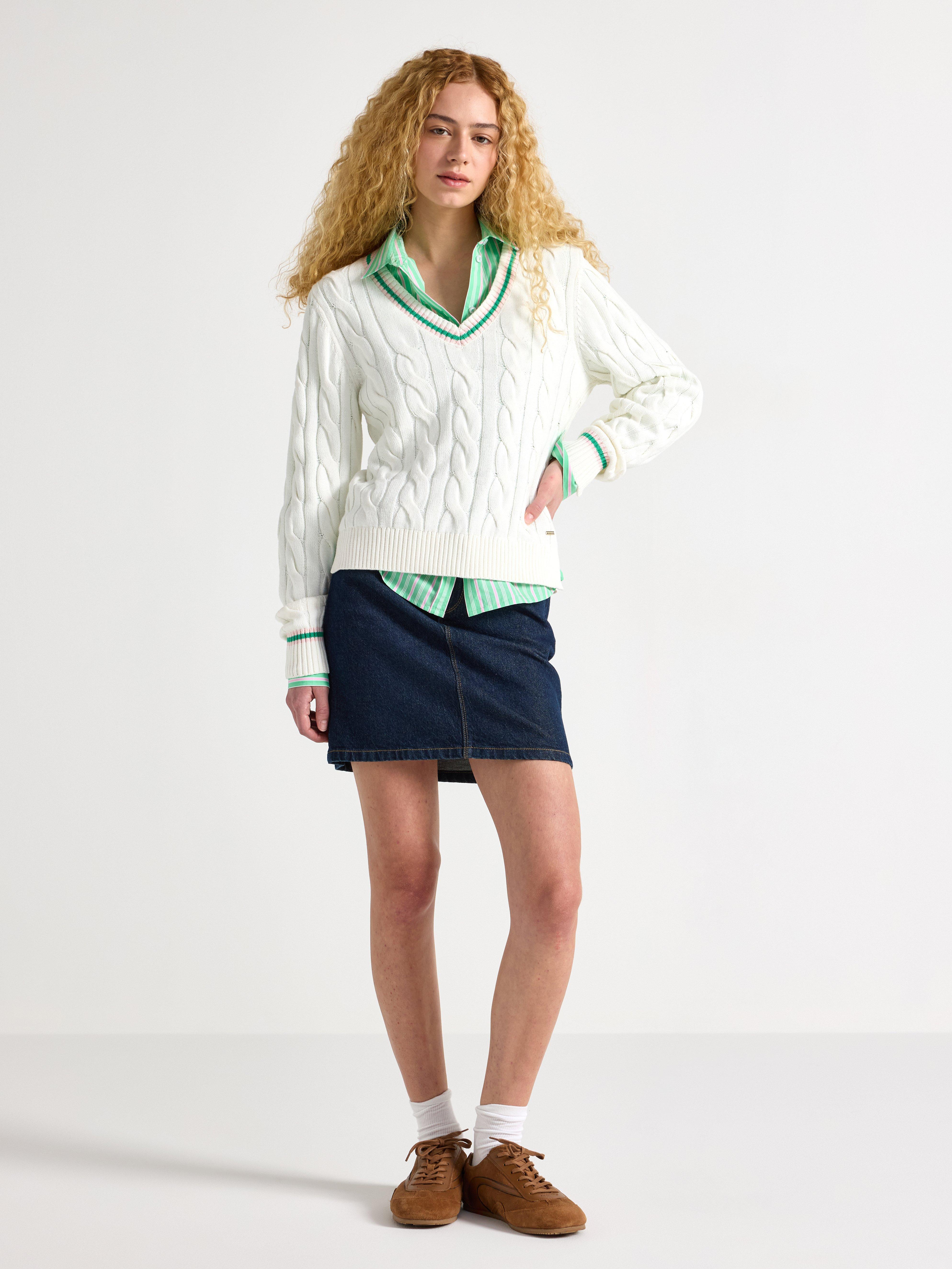 Sweater - Dame - Hvid