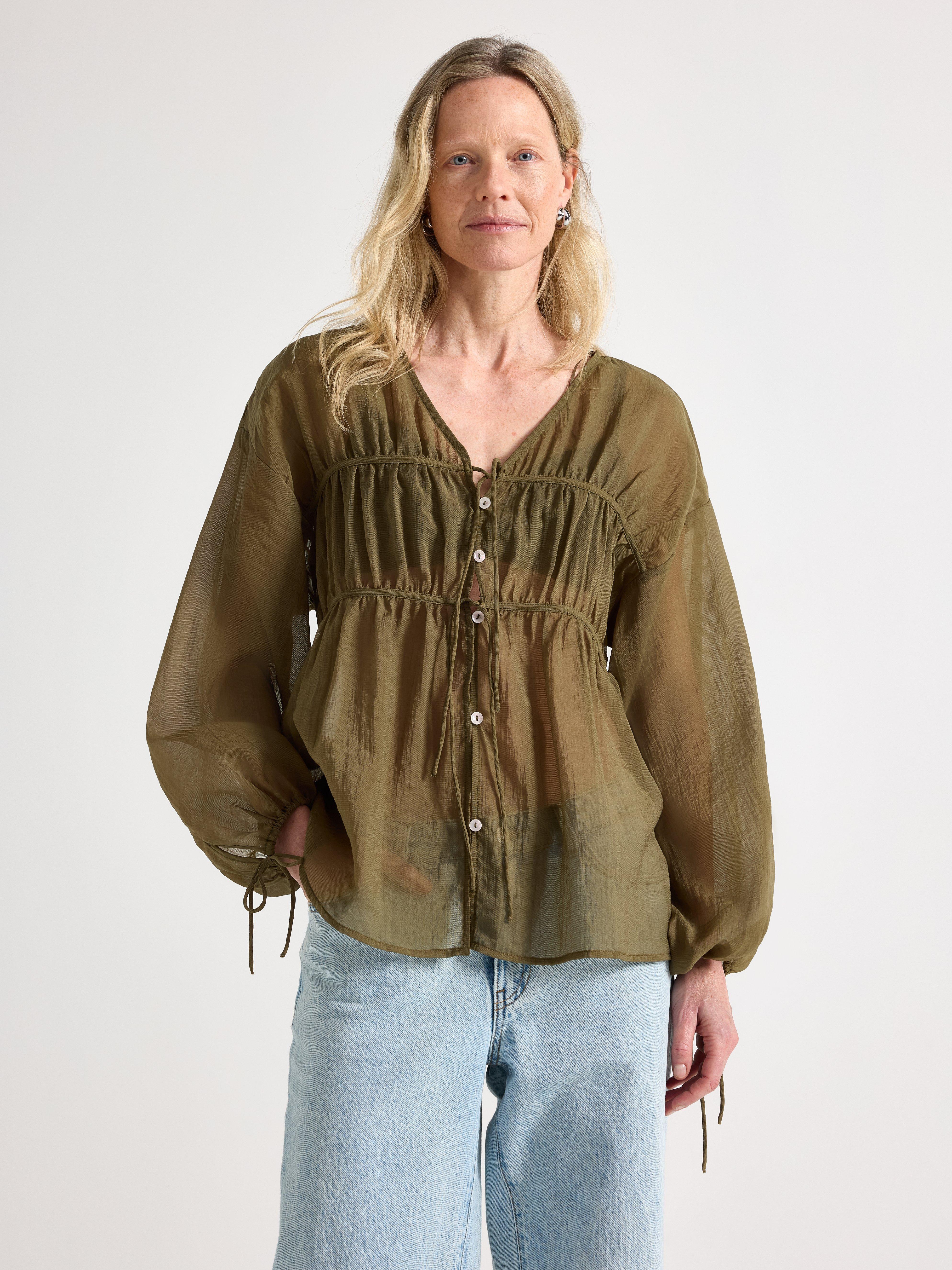 Bluse - Dame - Grøn