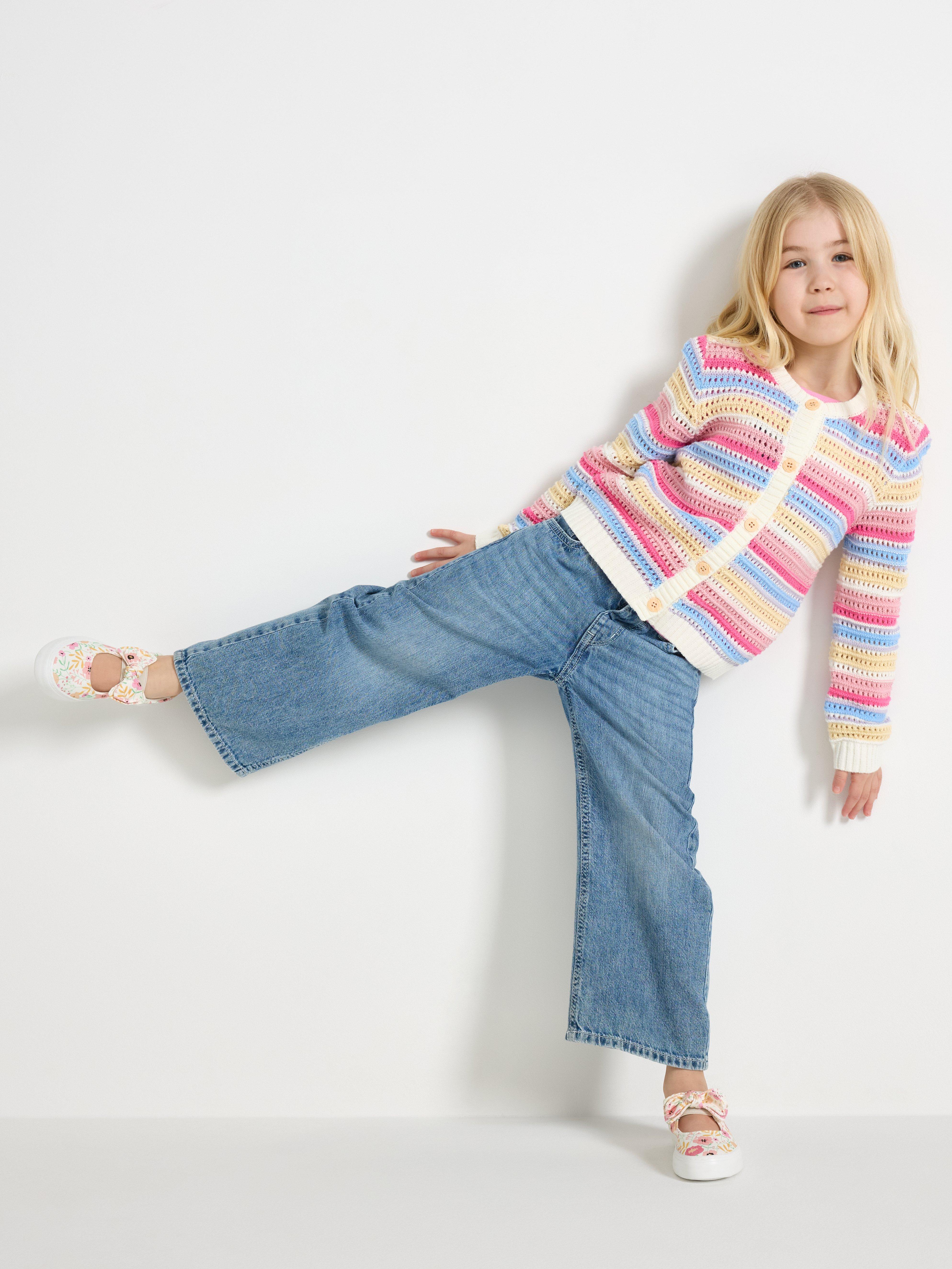 Cardigan - Børn - Hvid