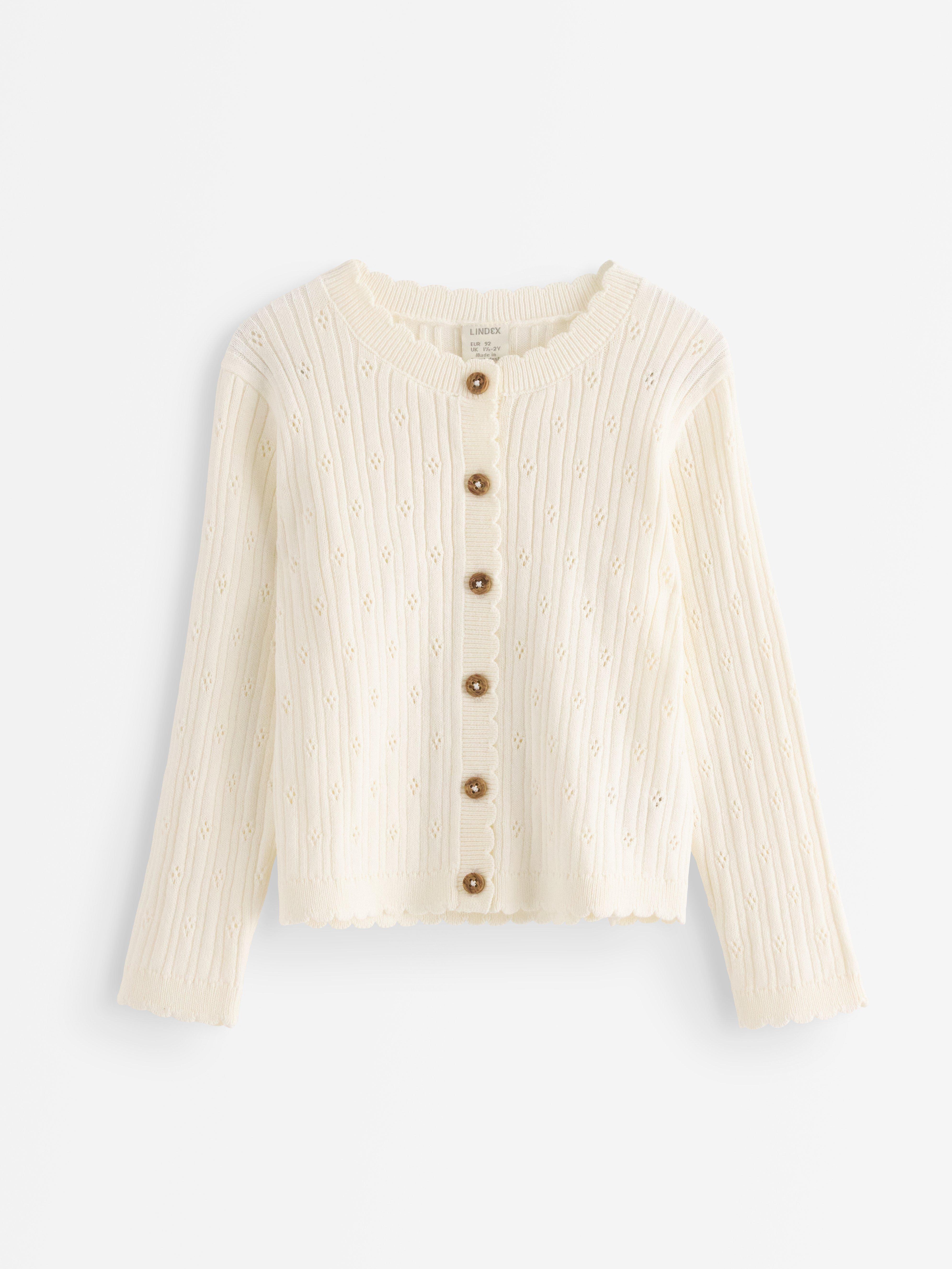 Cardigan - Barn - Vit