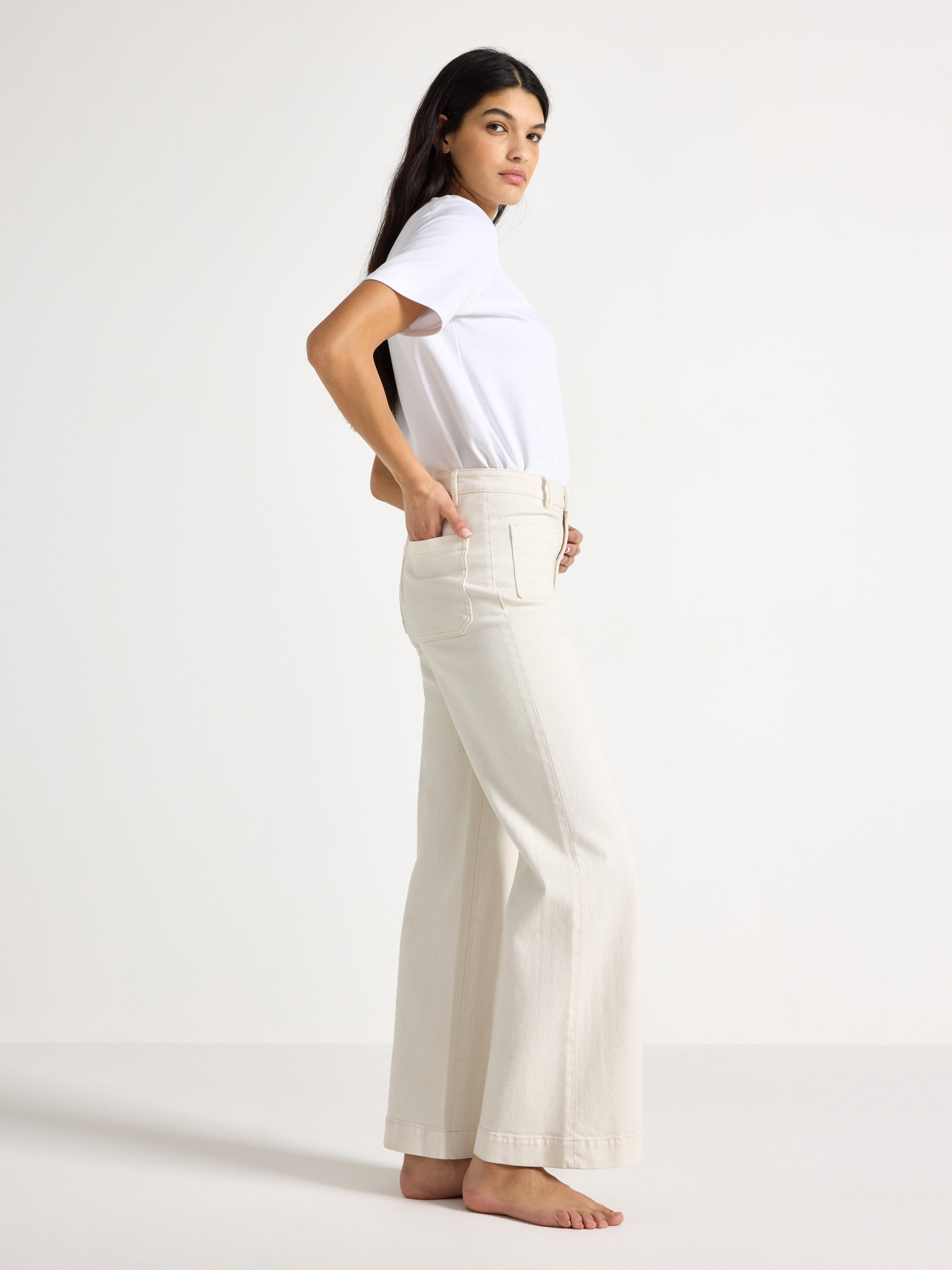 Jeans - Dame - Hvid