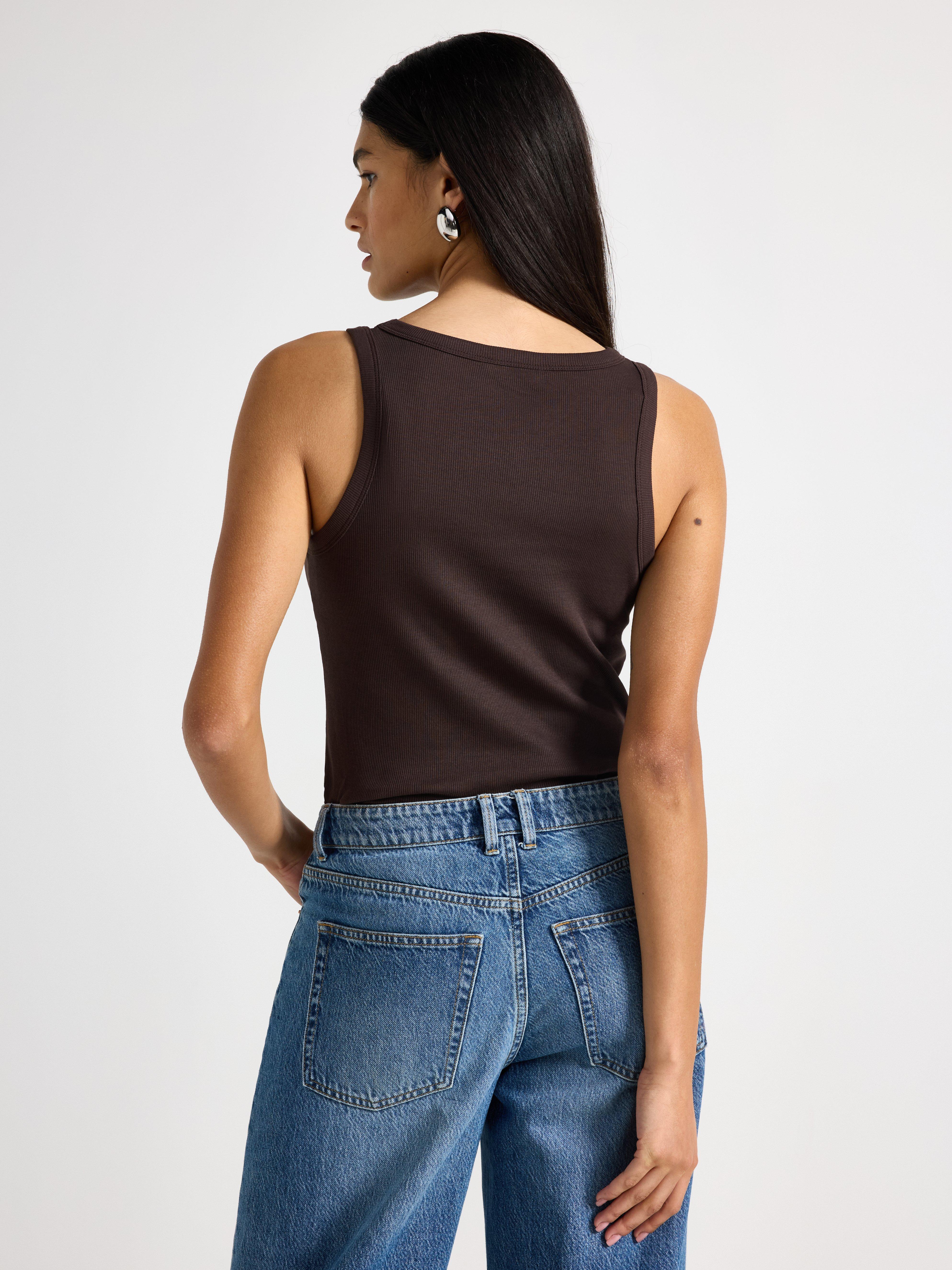Ribbed tank top | Lindex
