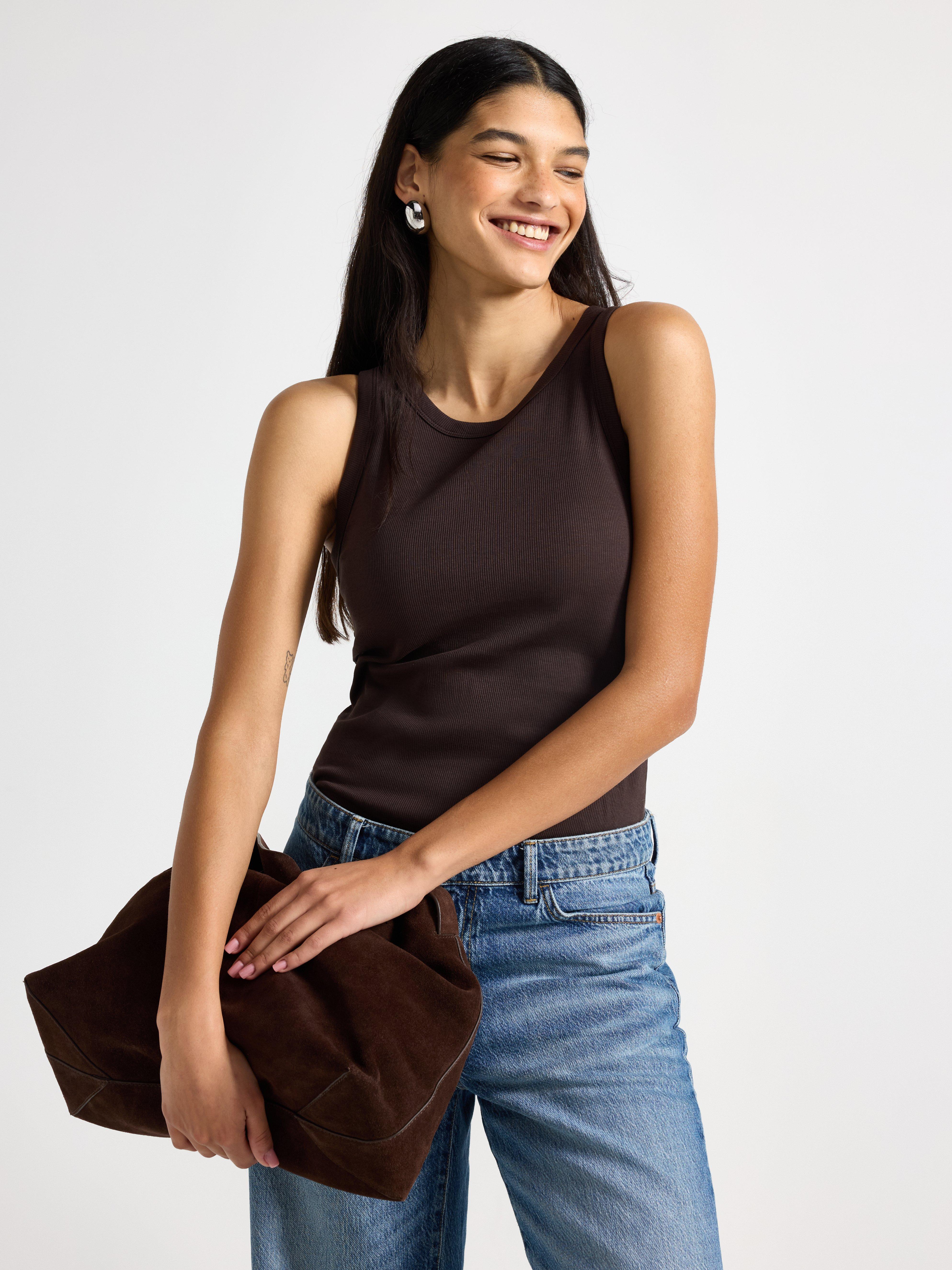 Tanktop - Dame - Brun