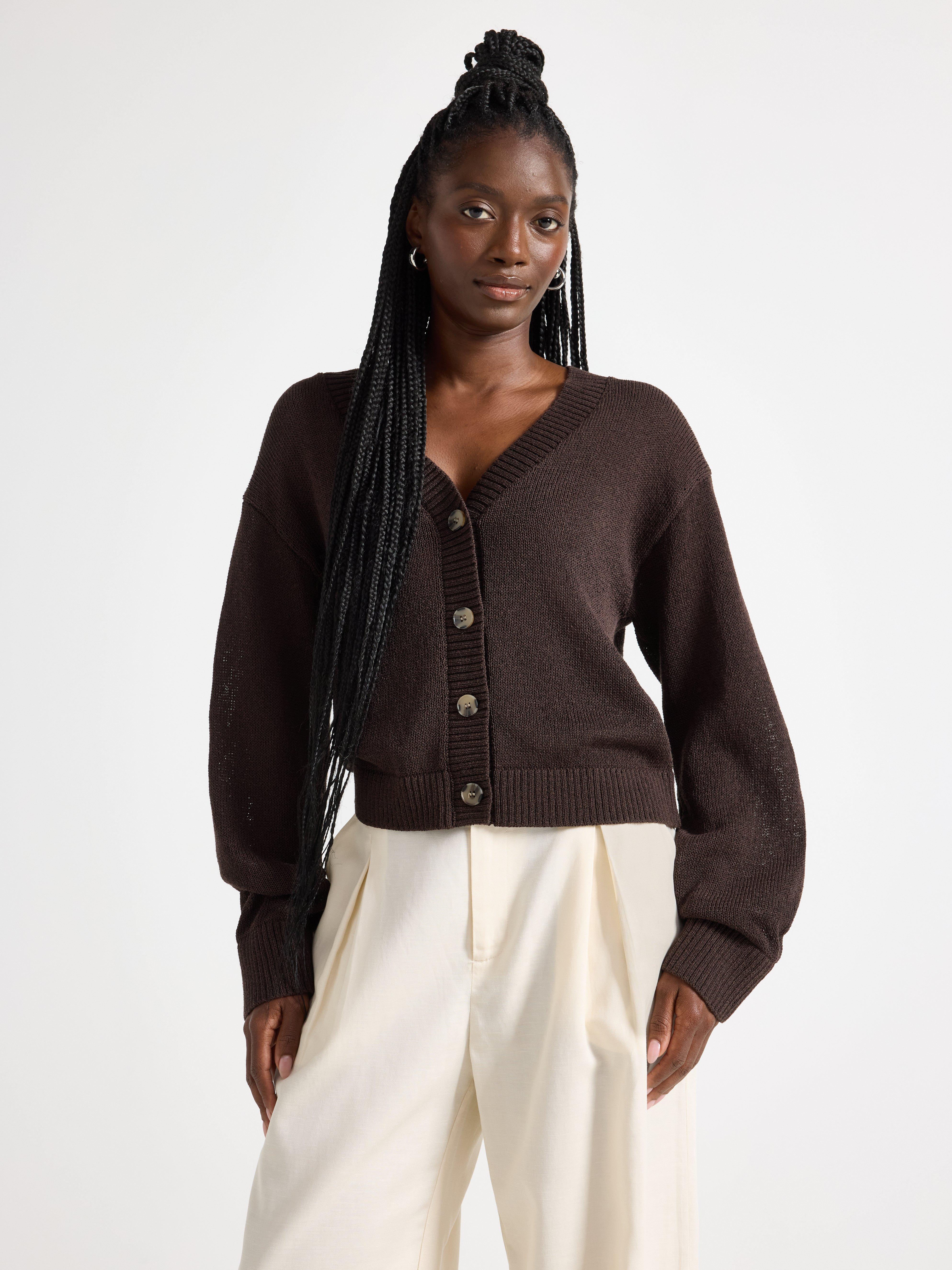 Cardigan - Womens Wear - Brown