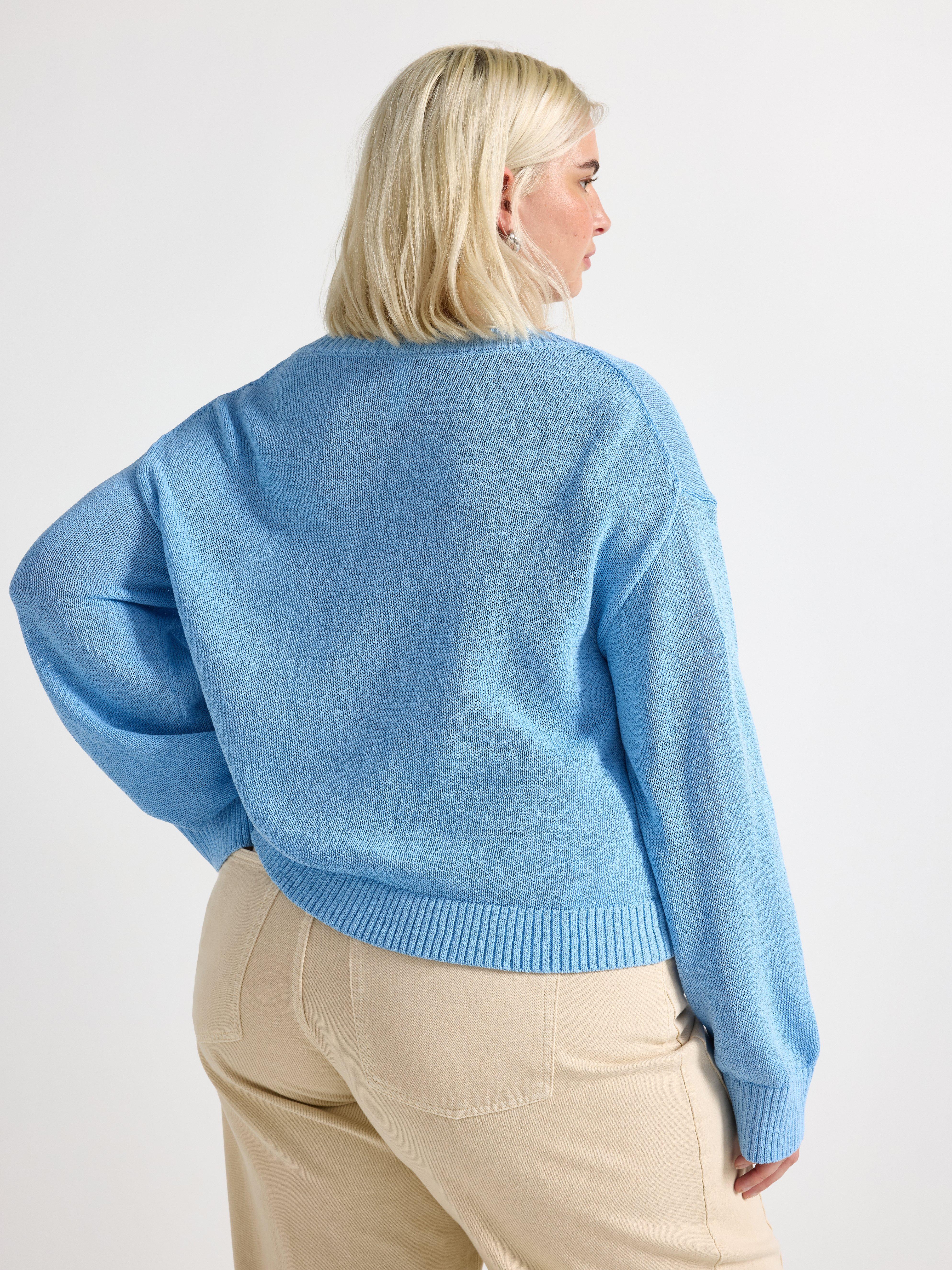 Cardigan - Dam - Blå