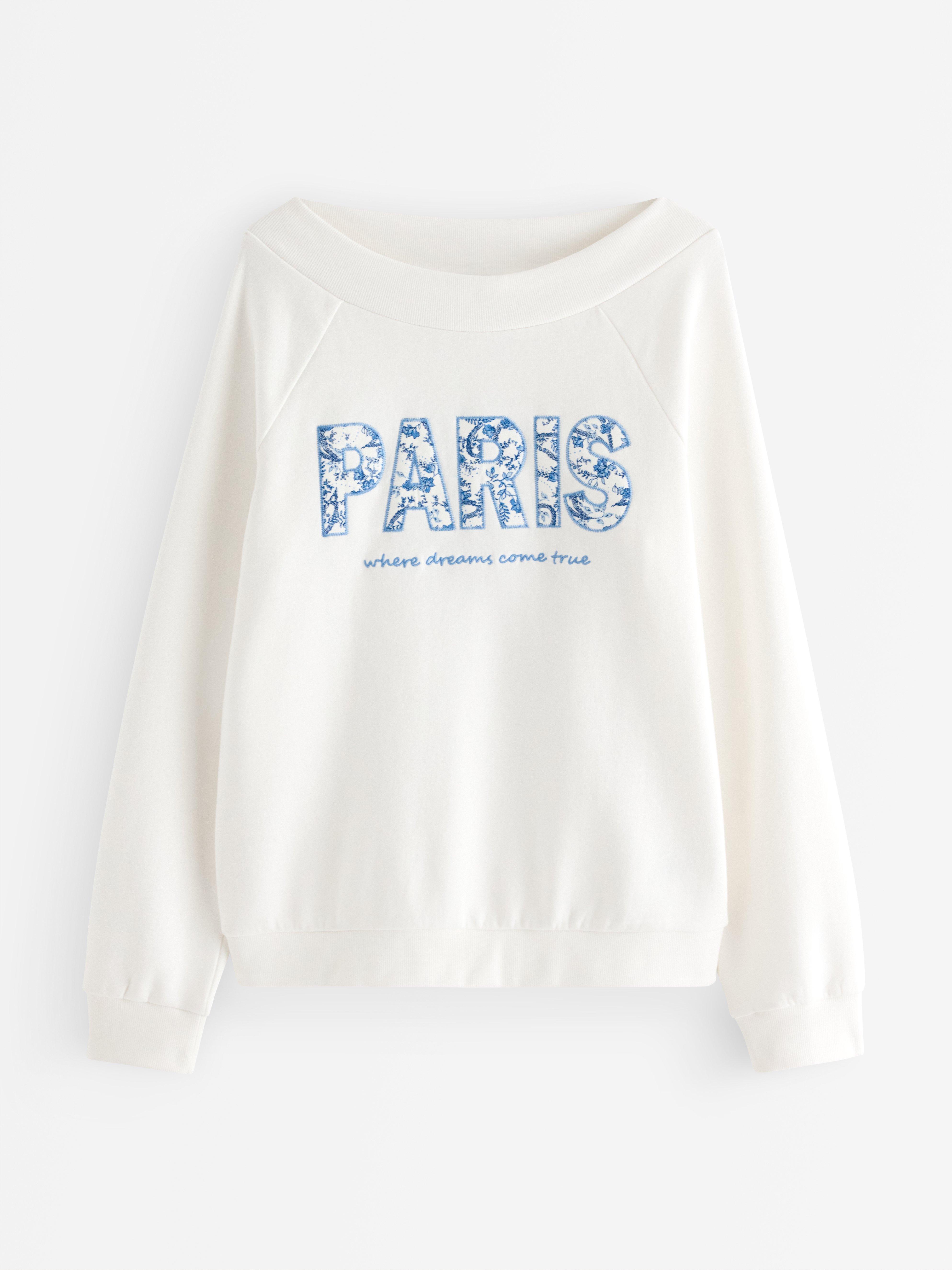 Sweatshirt - Barn - Vit