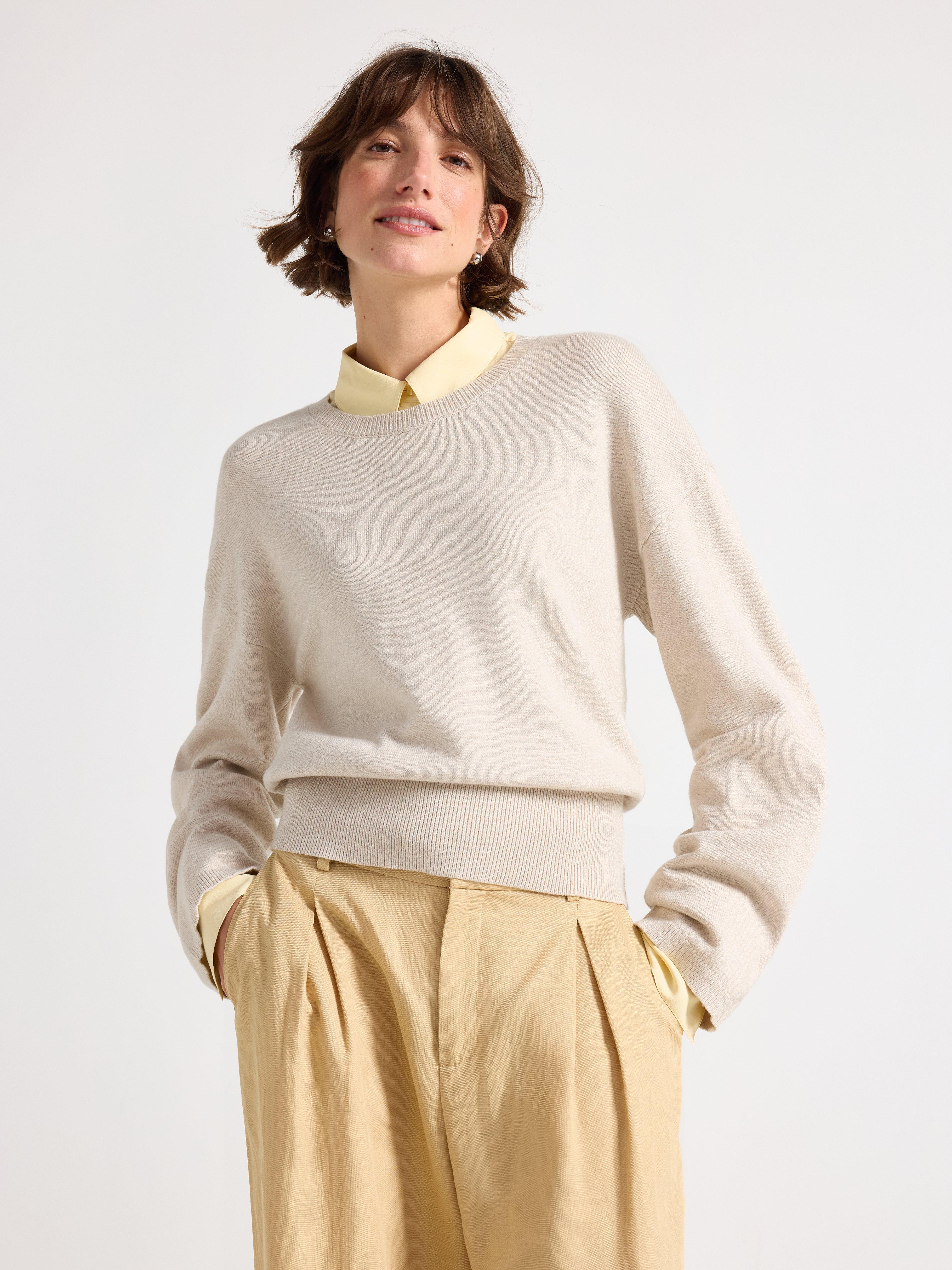 Sweater - Dame - Beige