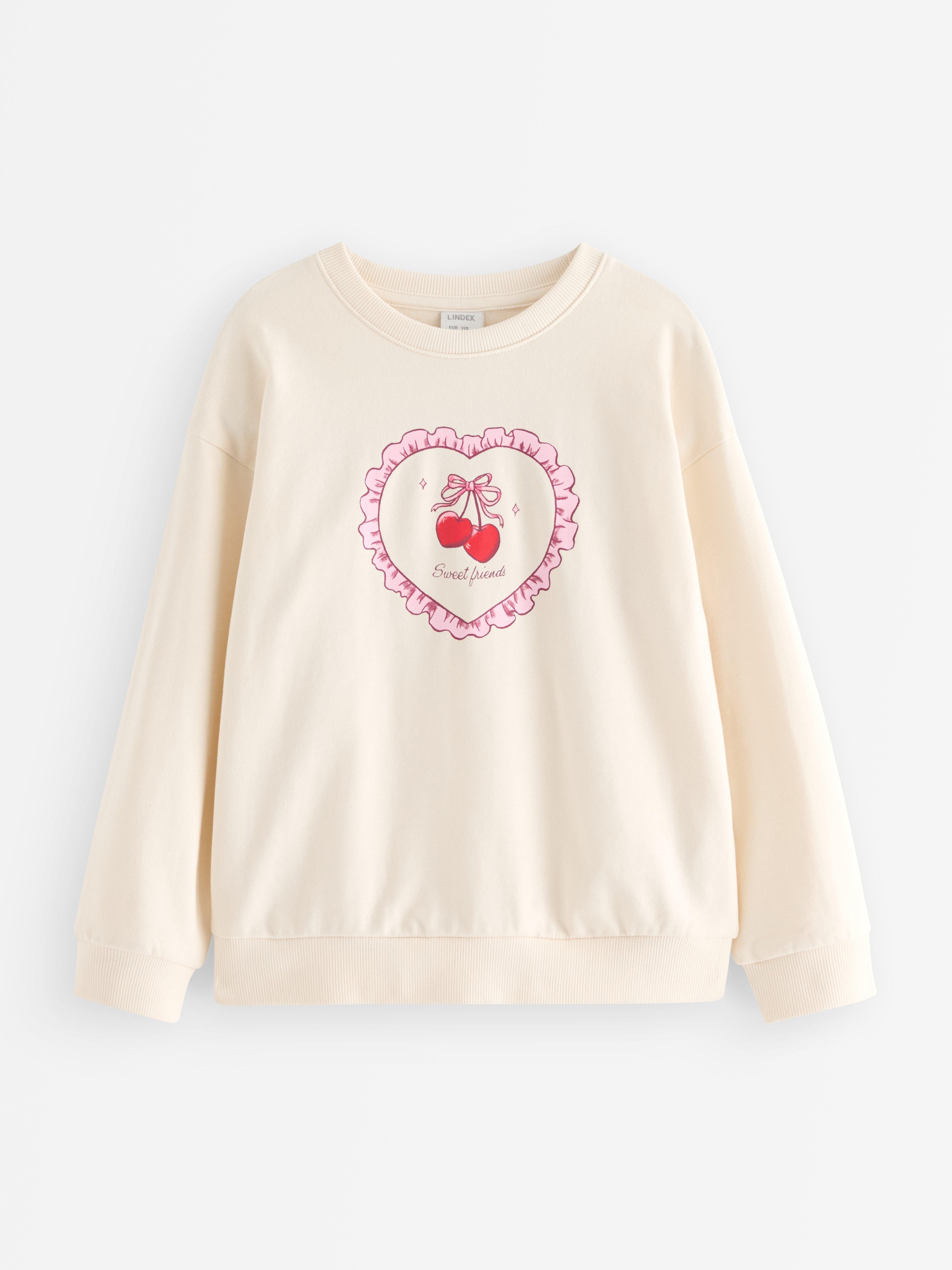 Sweatshirt - Barn - Vit