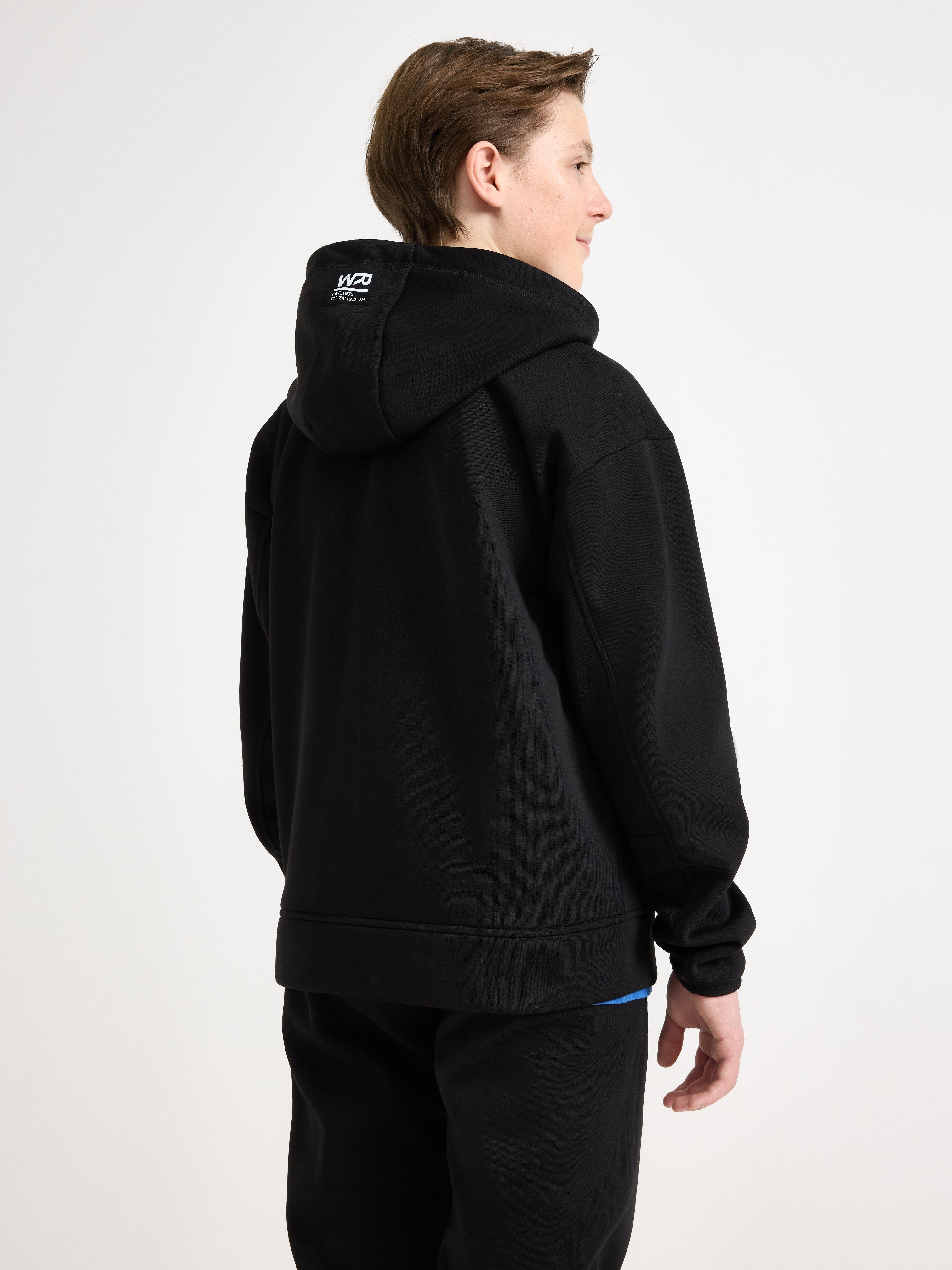 Sweatshirt med hætte - Børn - Sort