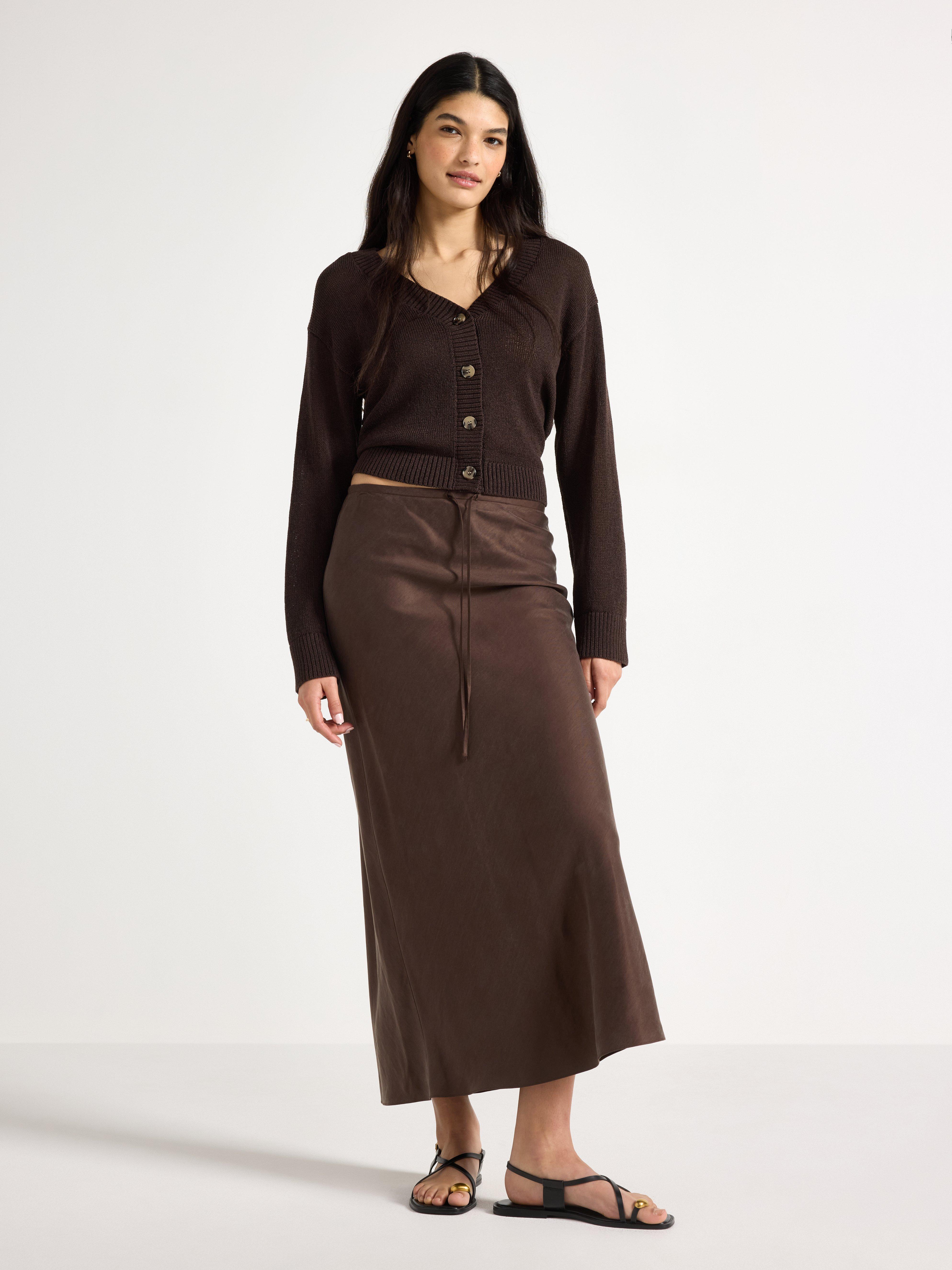 Maxi Skirt - Womens Wear - Brown