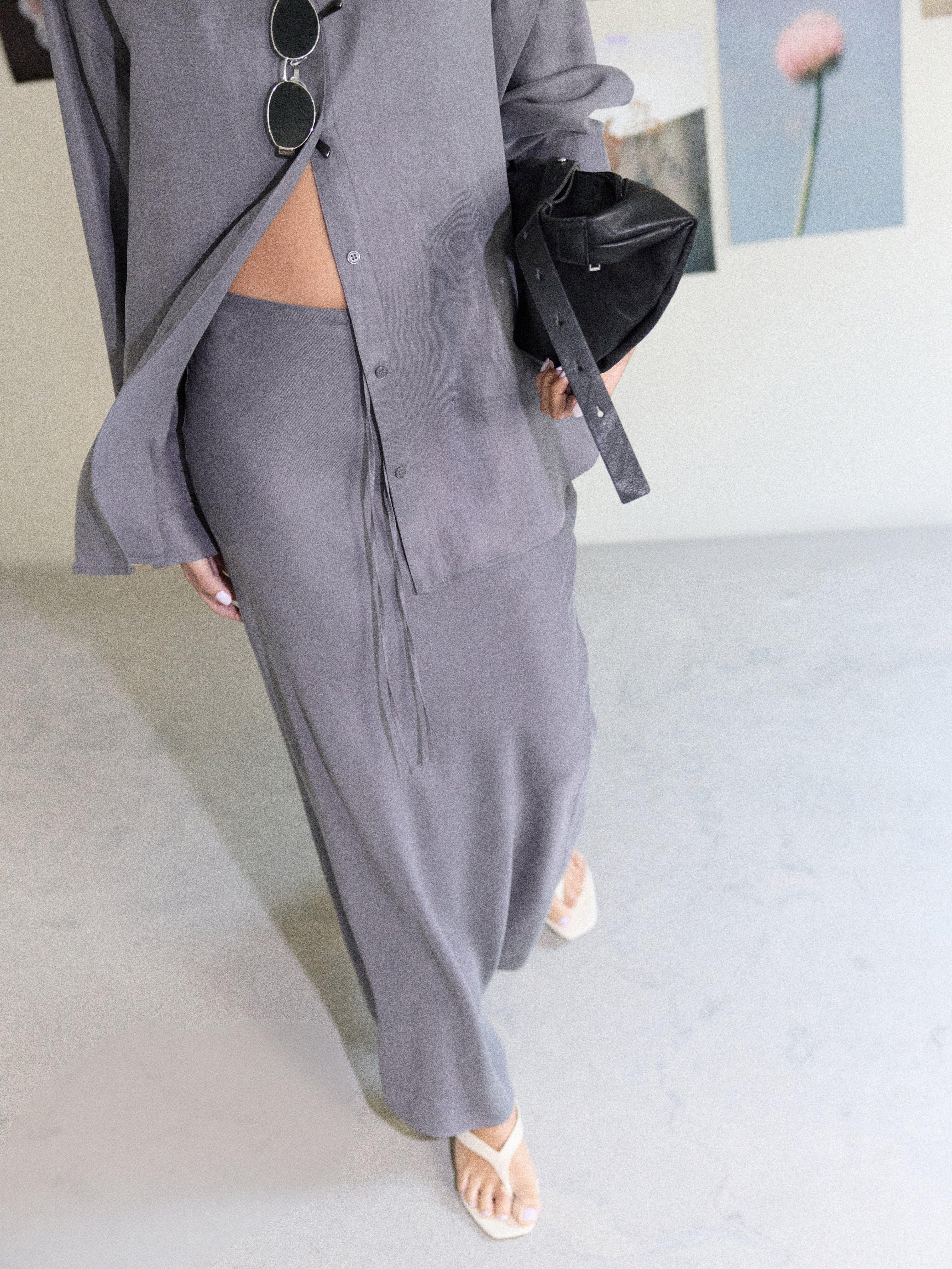 Maxi Skirt - Womens Wear - Grey