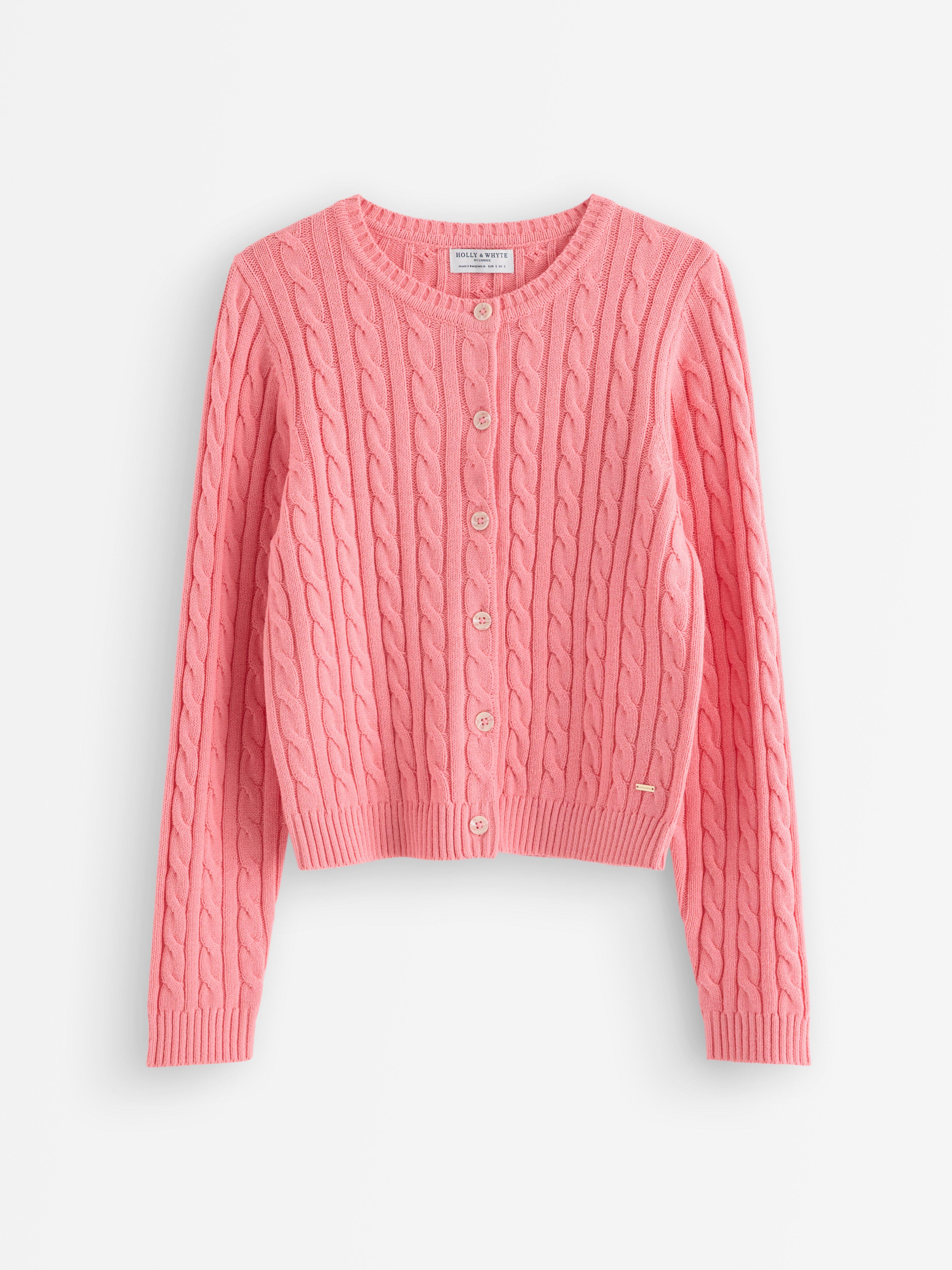 Cardigan - Dam - Rosa