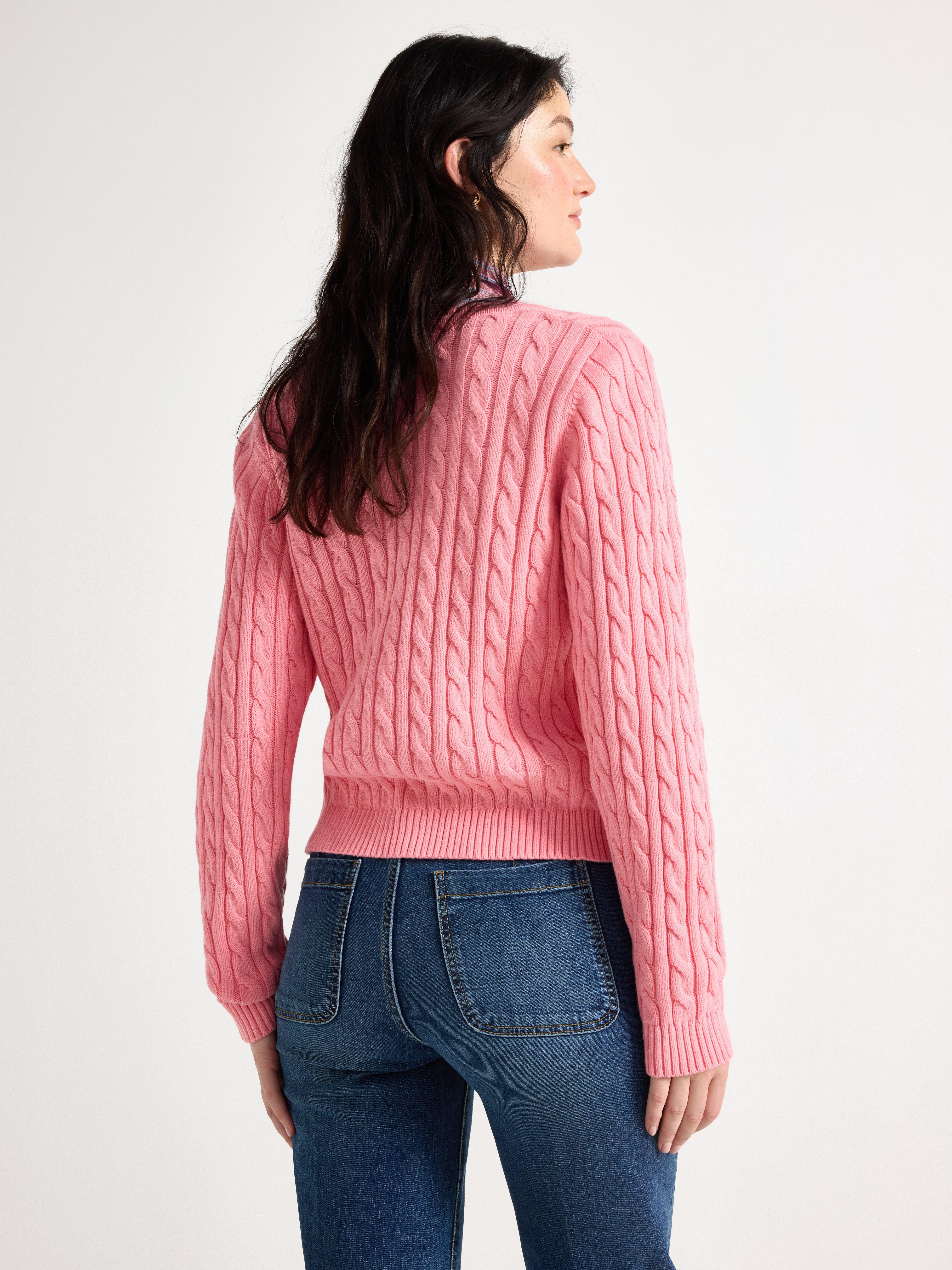 Cardigan - Dam - Rosa