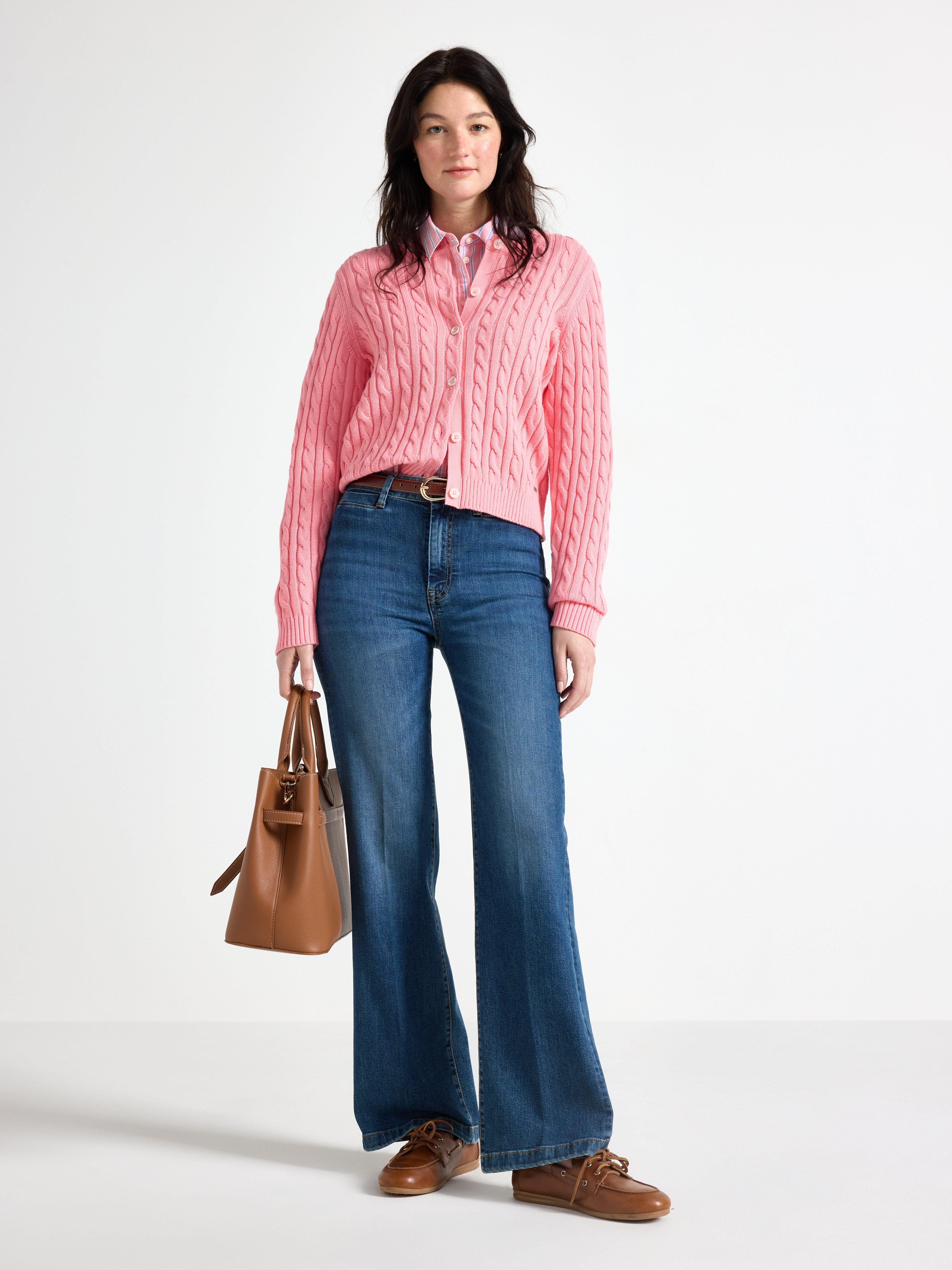 Cardigan - Dam - Rosa