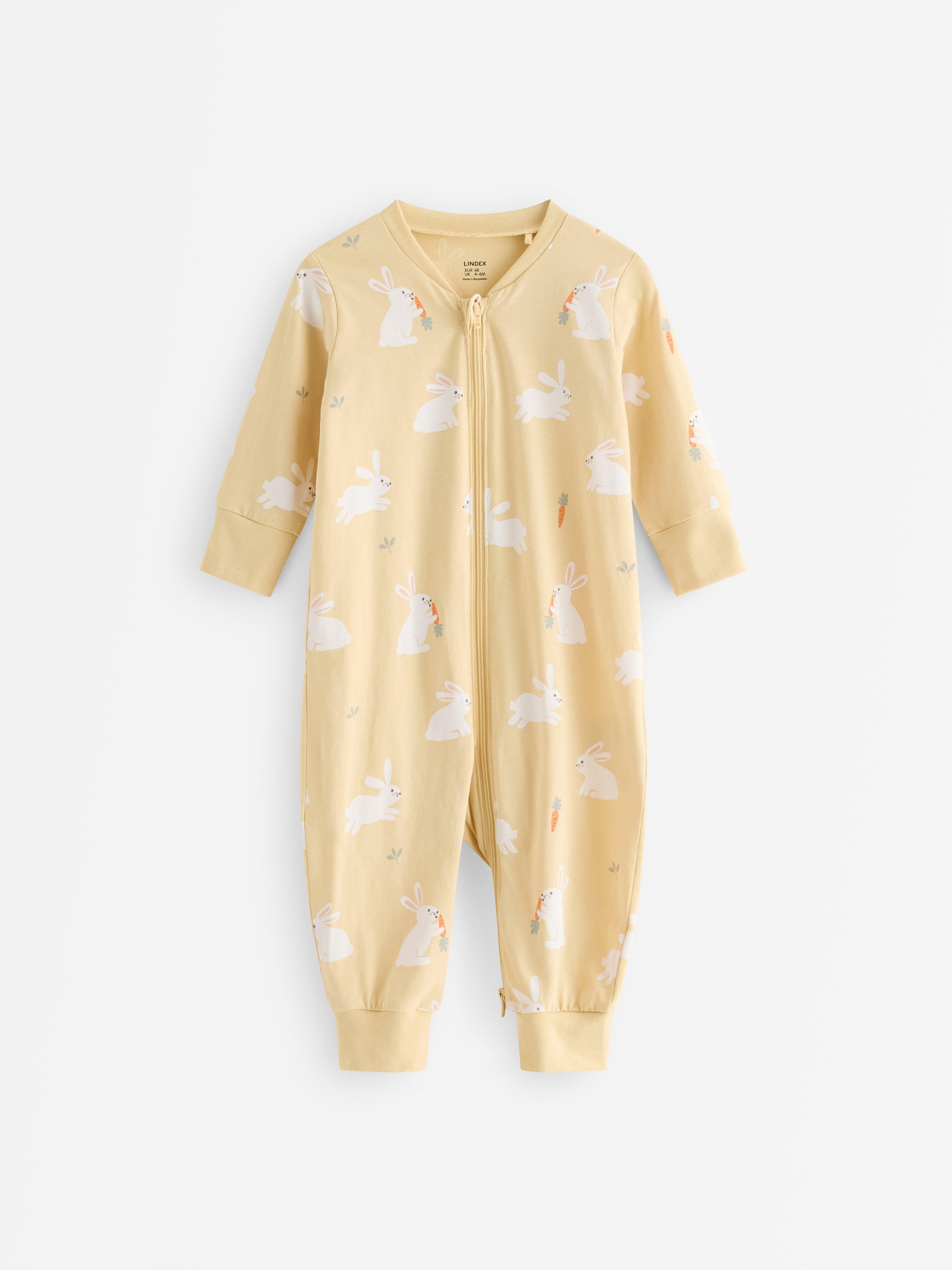Pyjamas onesie - Børn - Gul