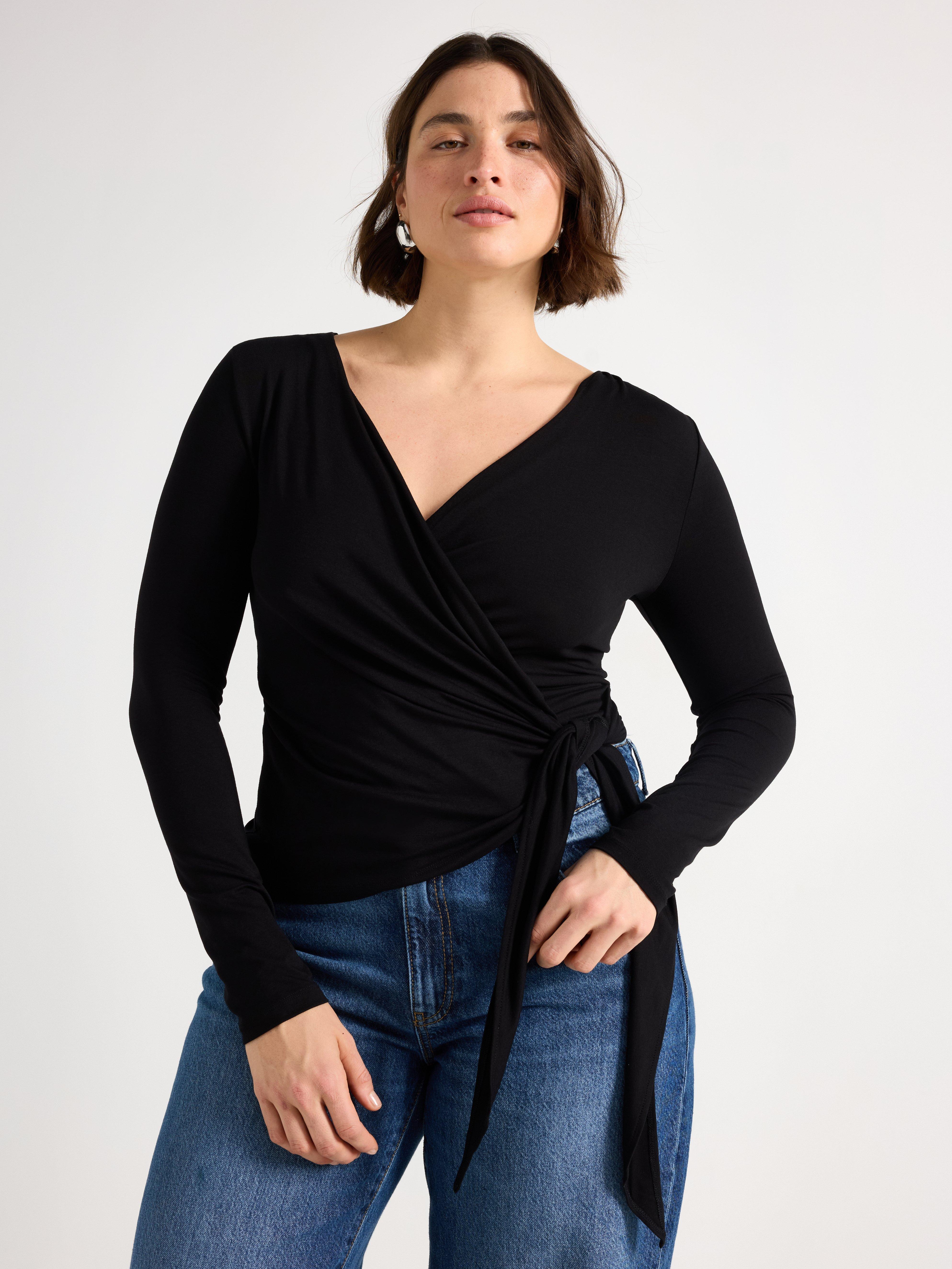 Wrap top - Womens Wear - Black
