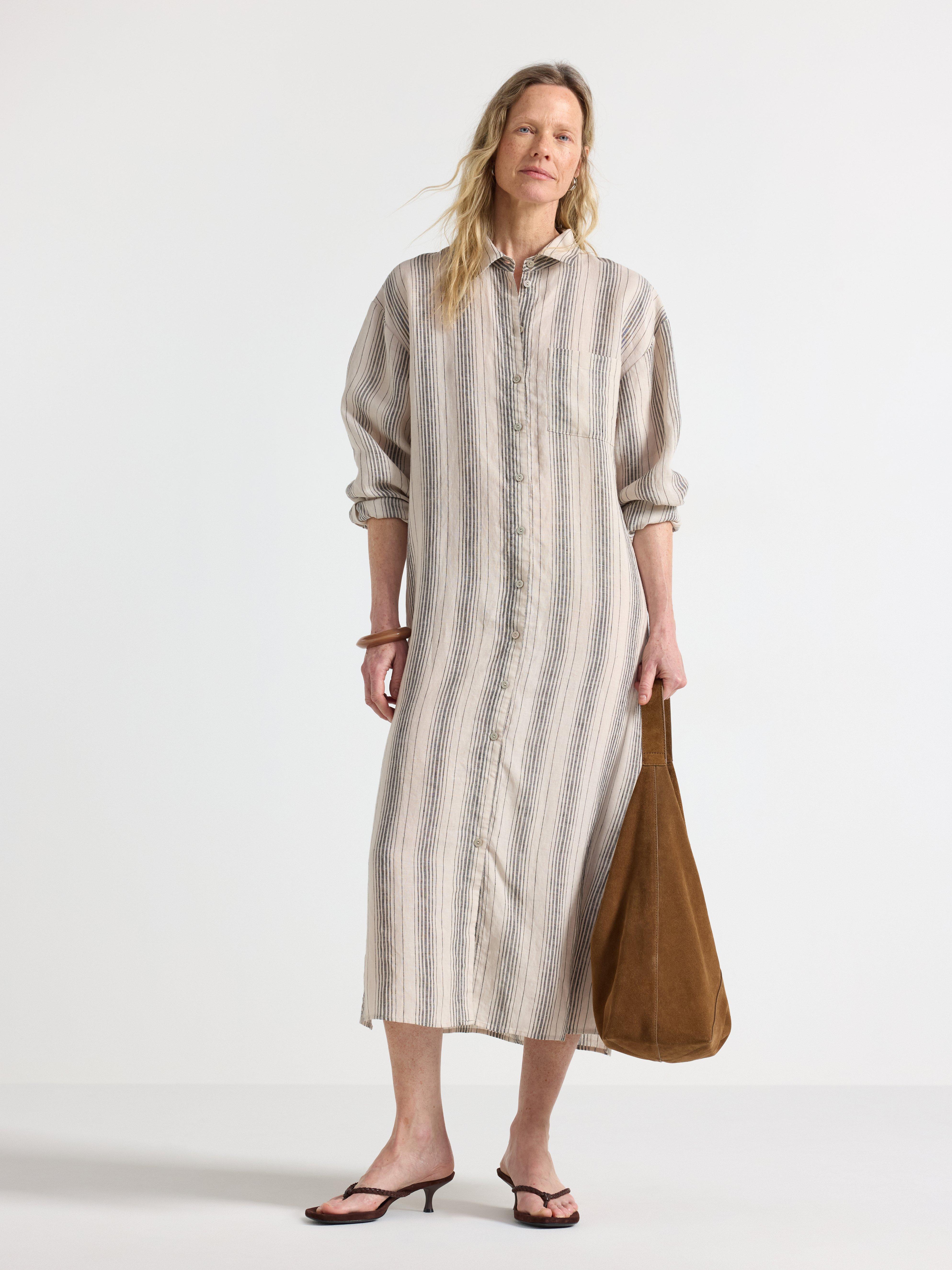 Skjortklänning - Dam - Beige