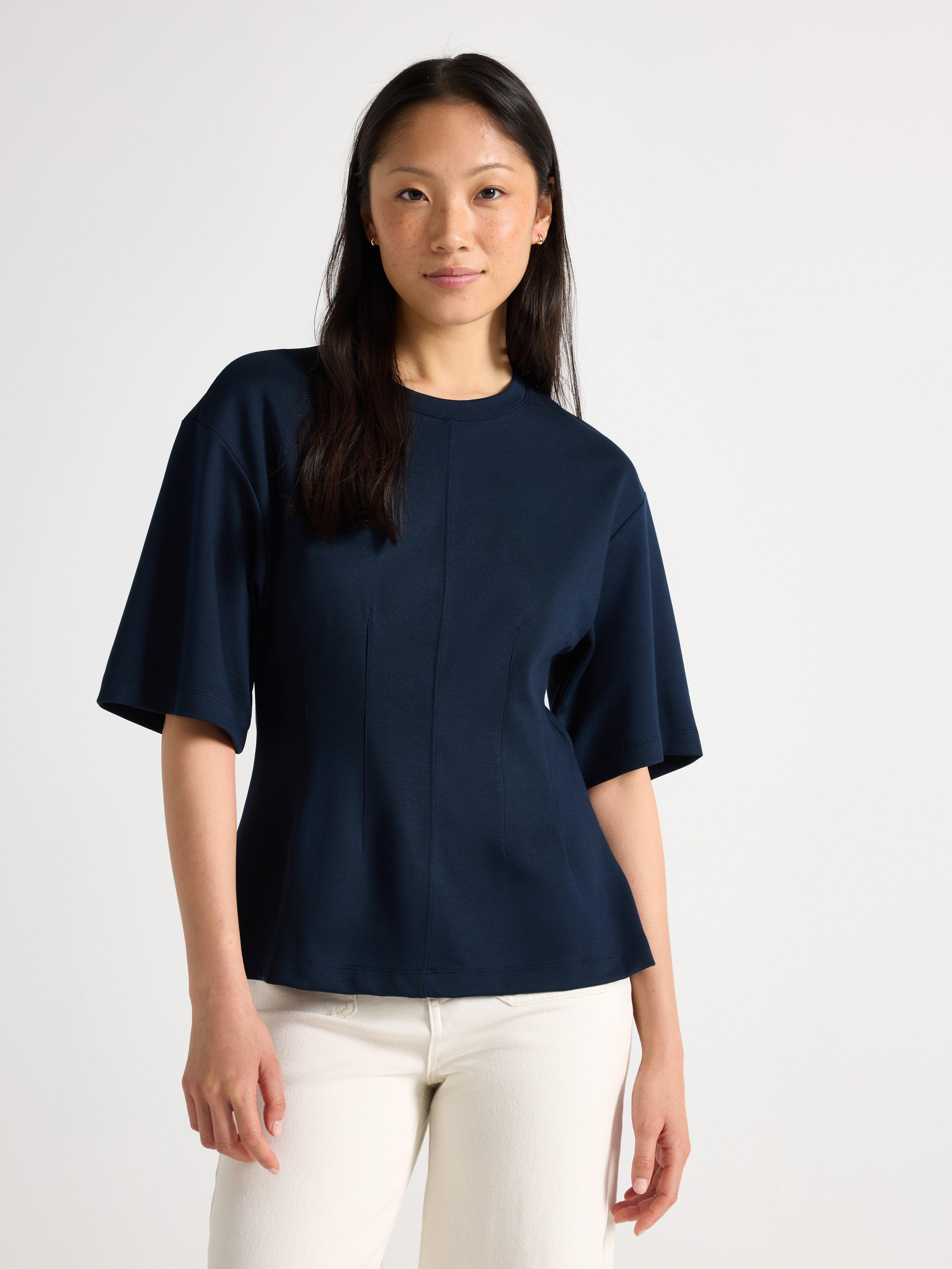 Peplum top - Ženy - Modrá