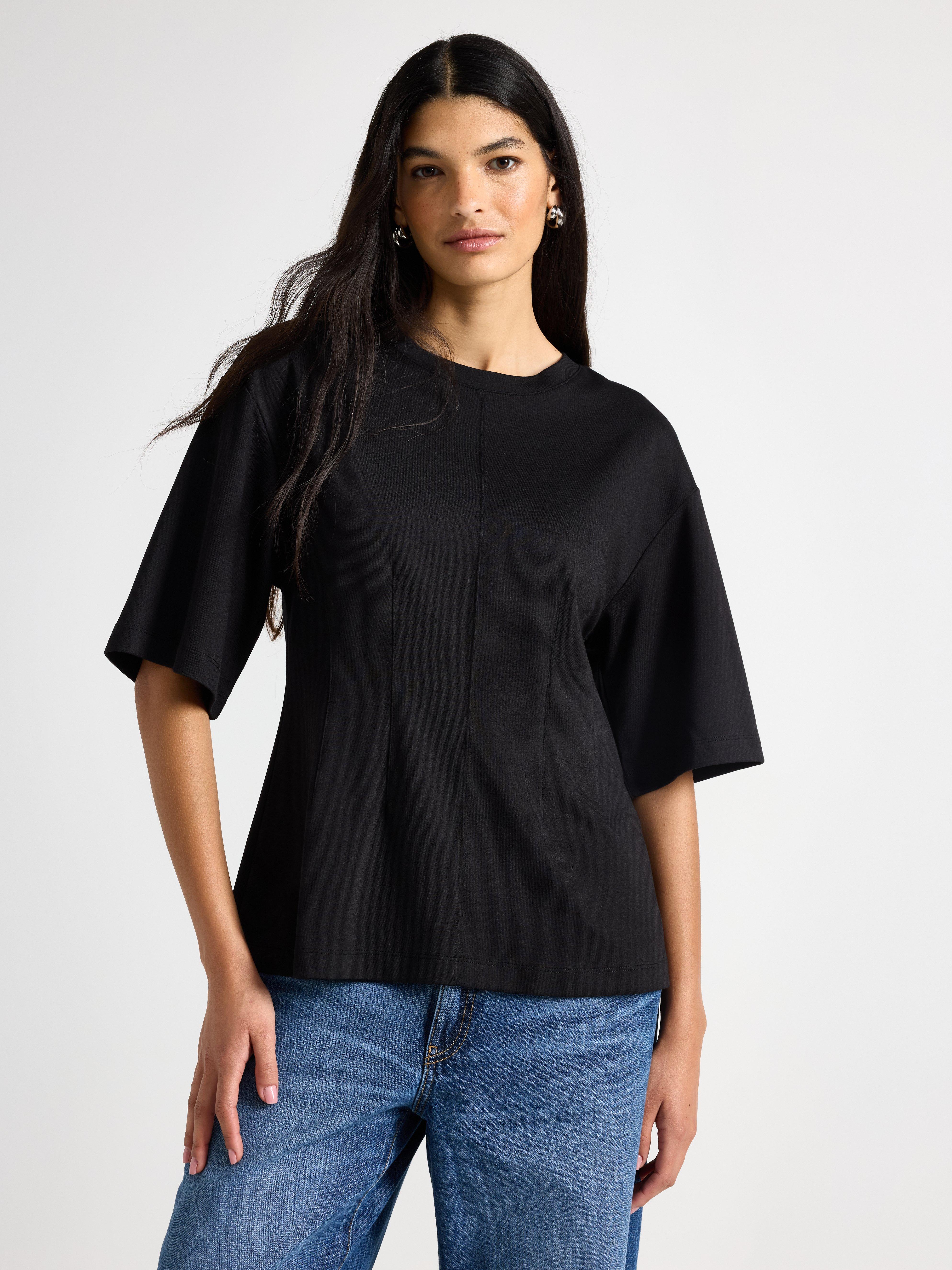 Peplum-pusero - Naiset - Musta