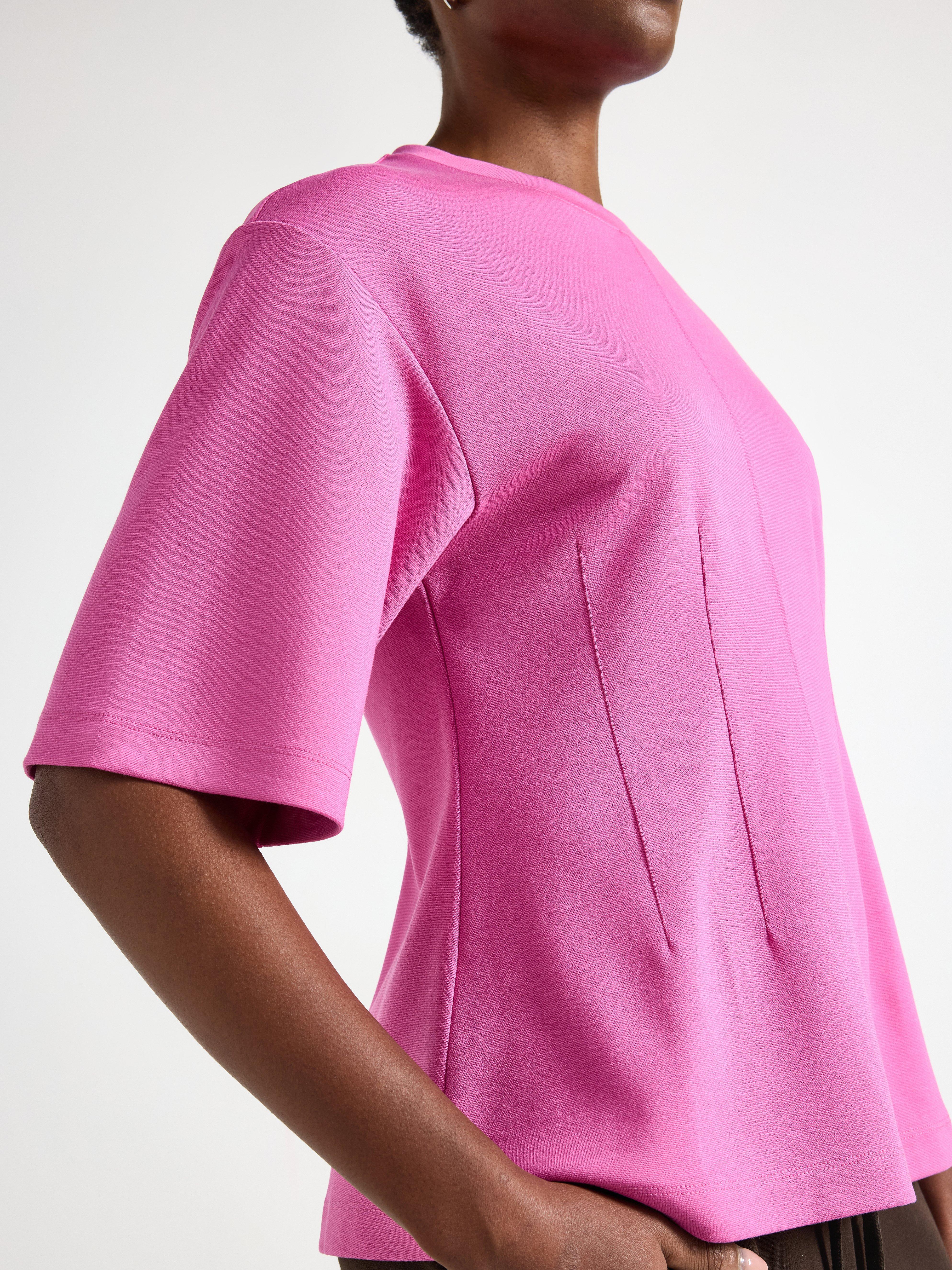 Peplumtopp - Dame - Rosa